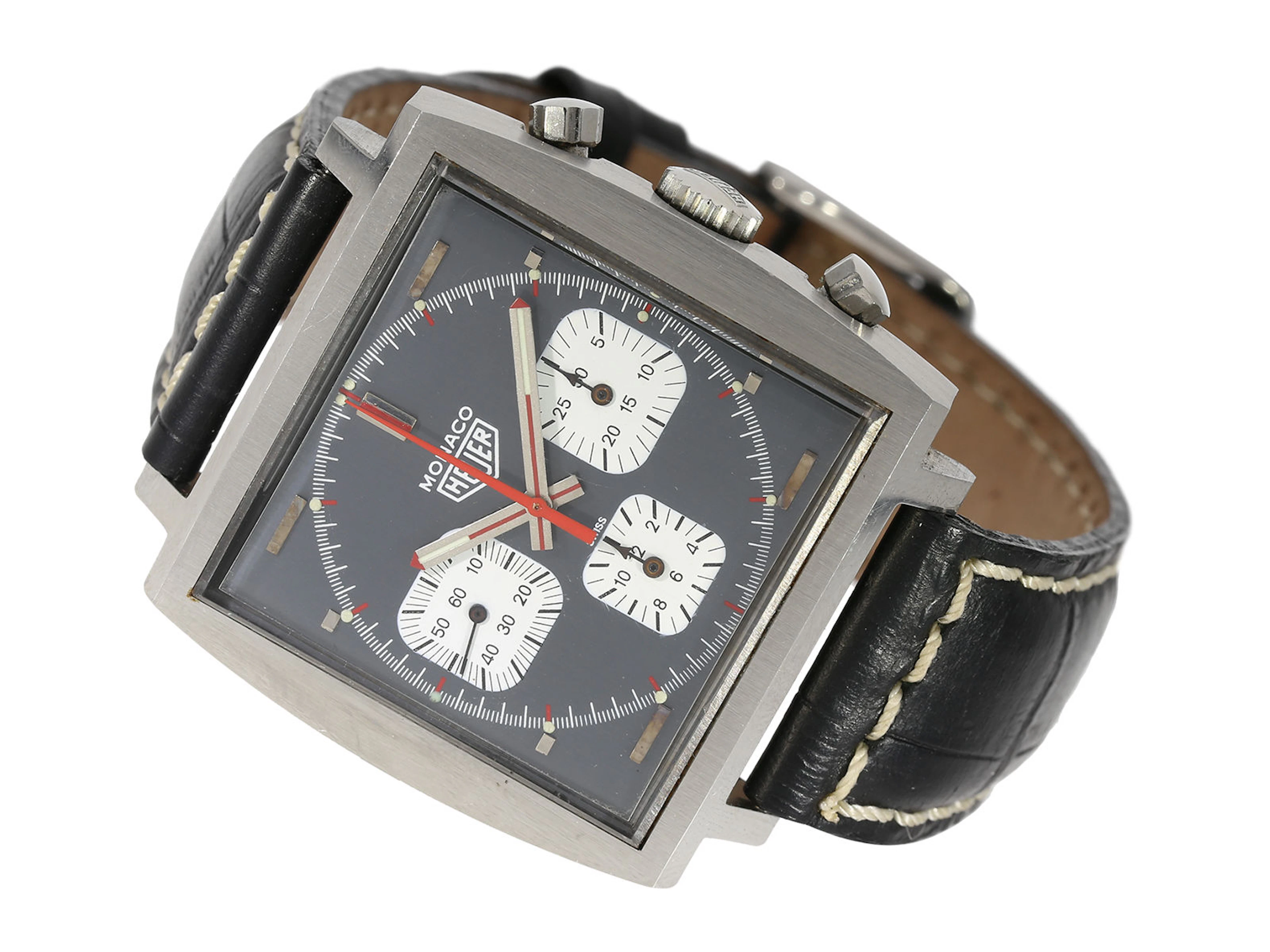 Wristwatch: sought-after vintage Heuer Monaco chronograph, as good
