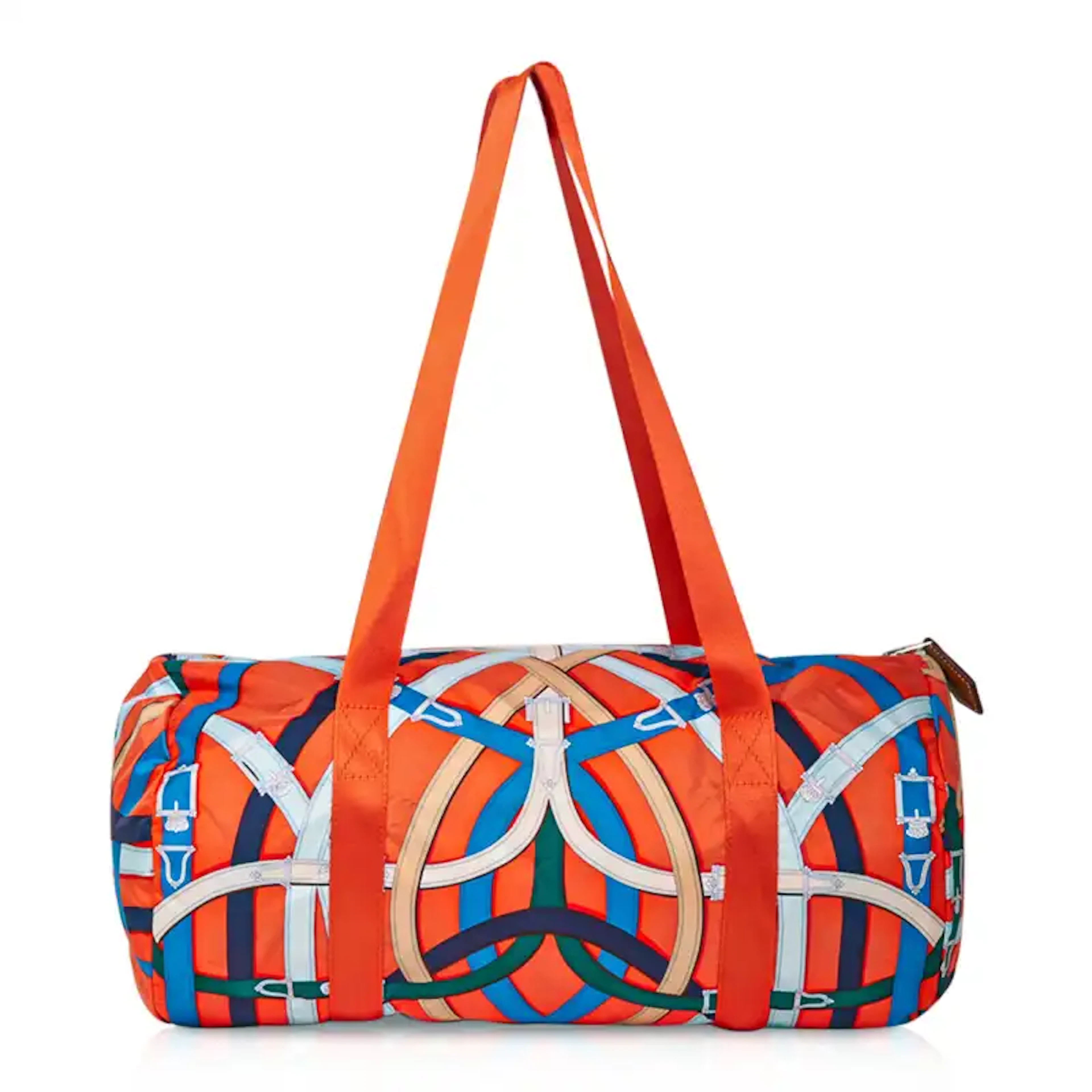 Hermes Bag Airsilk Duffle Cavalcadour 38 Orange Silk Limited Edition New
