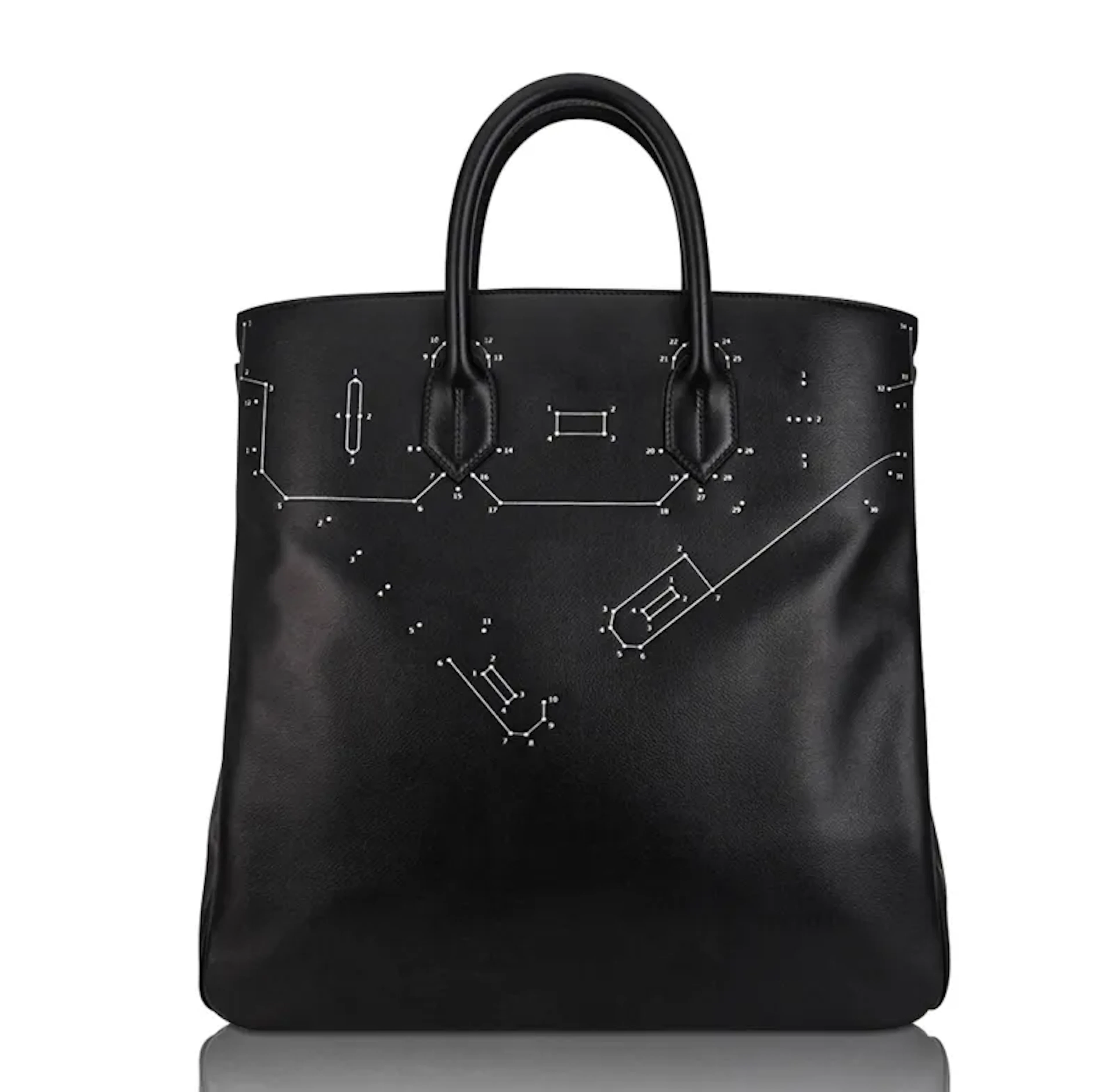 Hermes Limited Edition HAC 40 Connect the Dots Black Evergrain Leather