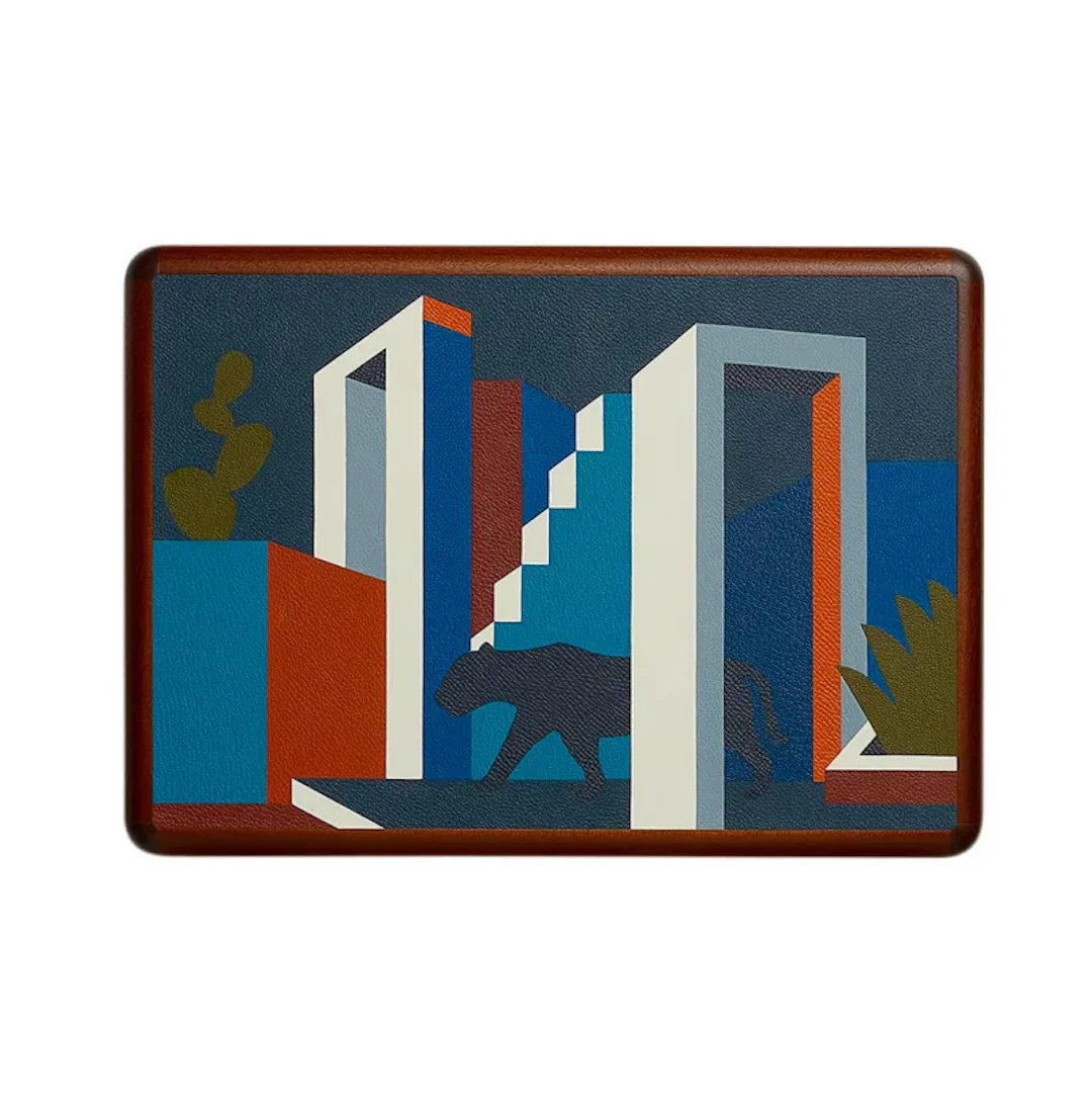 Hermes Casaque Felin Dans Un Jardin Mexicain Cigar Box Blue de Malte