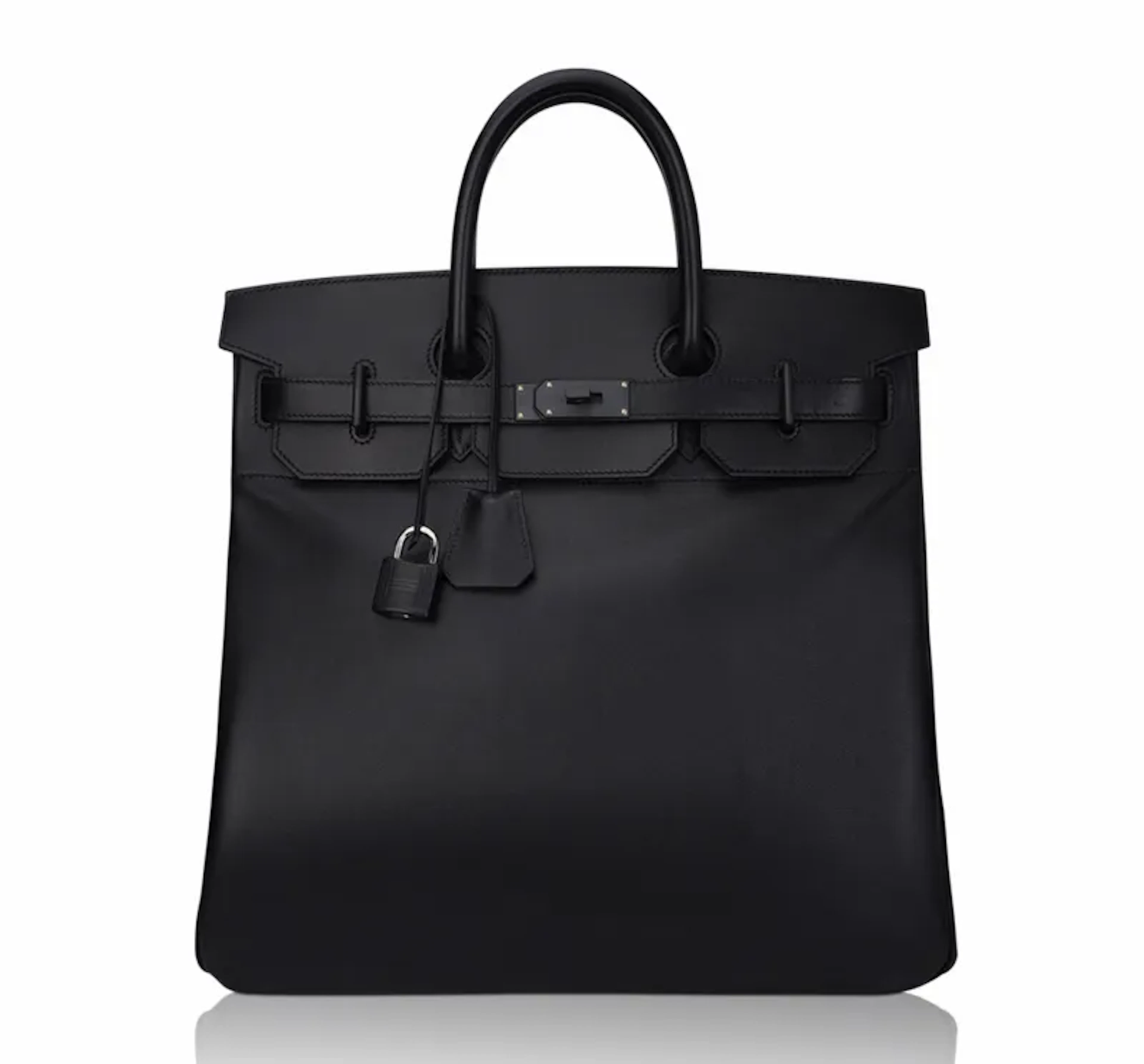 Hermes HAC 40 So Black Evergrain Leather Limited Edition Rare