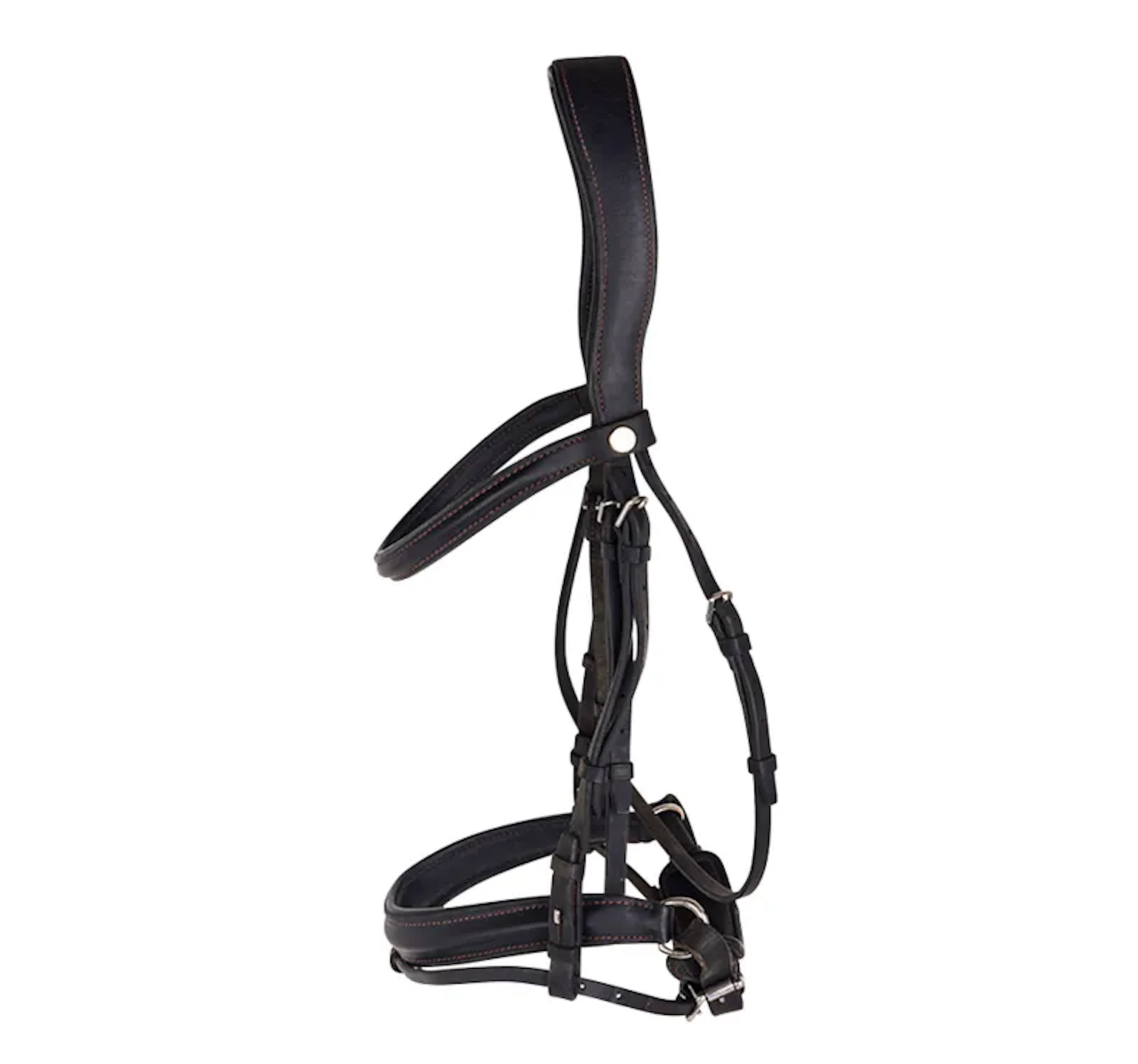 Hermes Sellier Figure-8 Jumping Bridle Black Leather Red Stitch Limited Edition