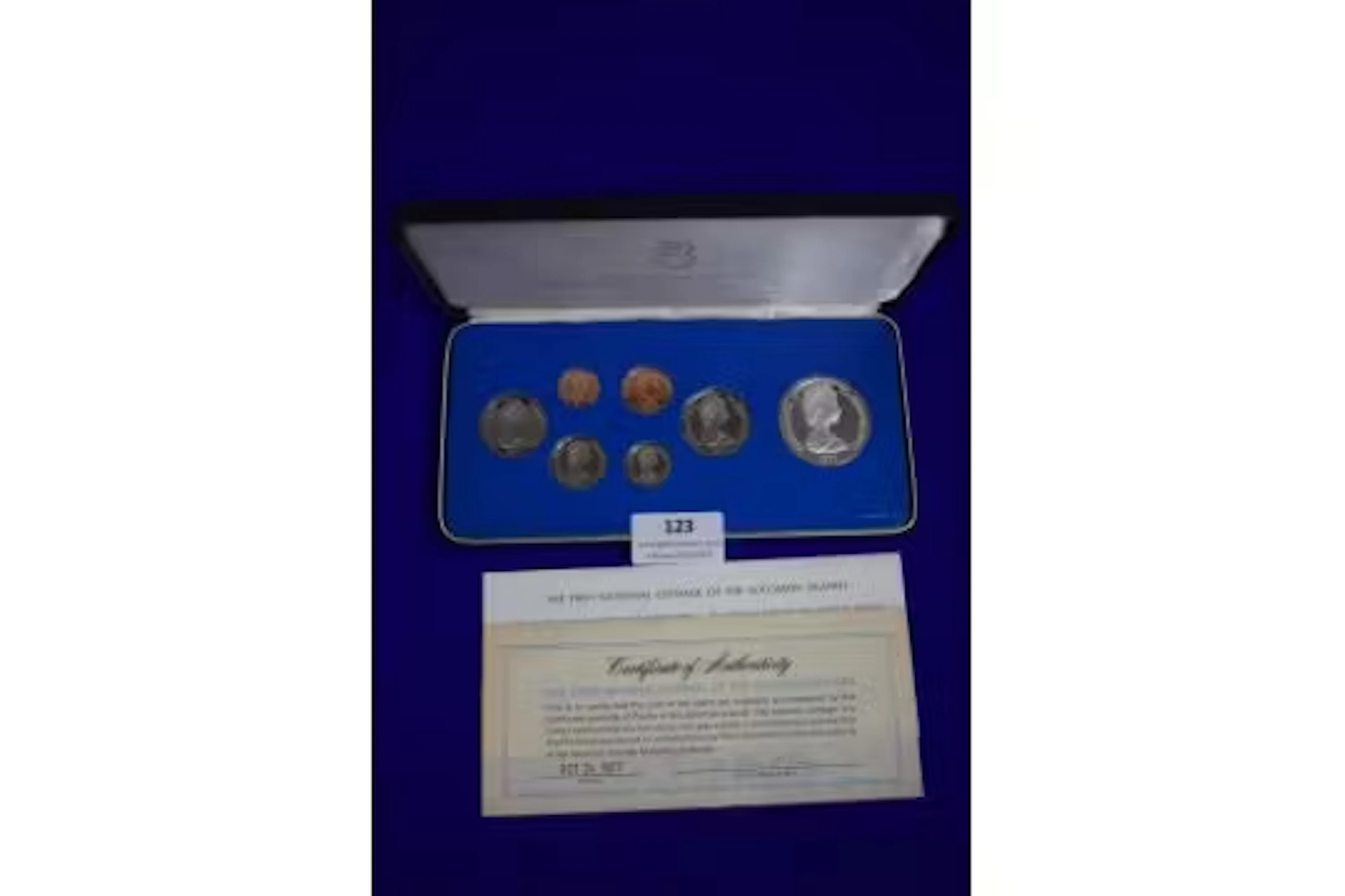 Franklin Mint 1977 Solaman Islands Proof Coin Set Including Sterling