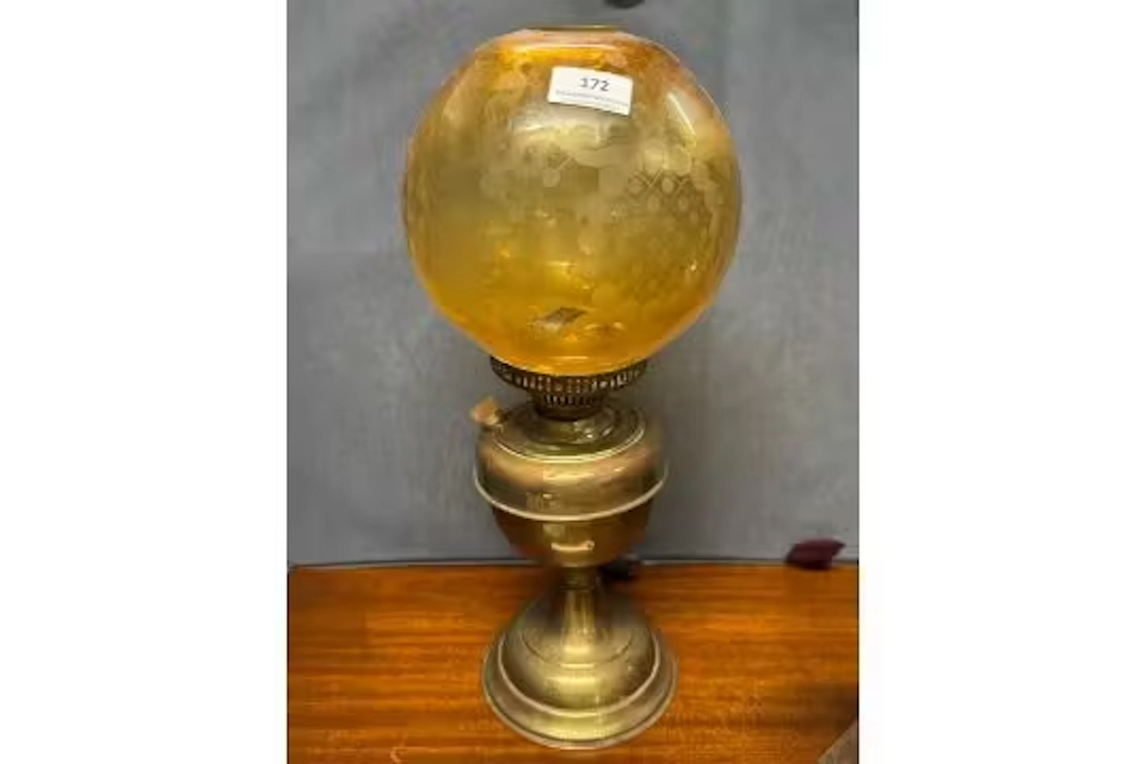 Vintage brass oil lamp