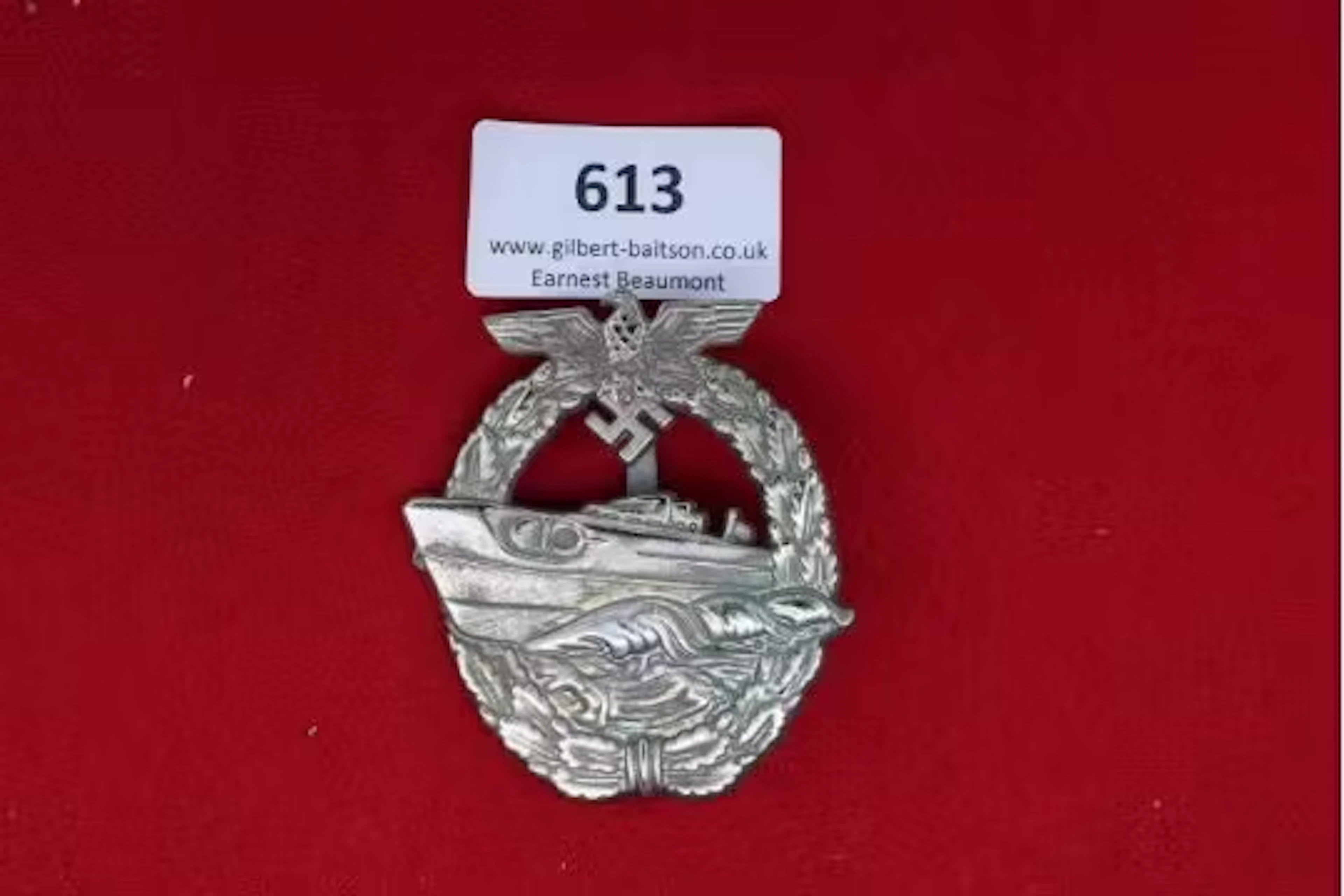 Kriegsmarine E-Boat Badge – A Kriegsmarine E-Boat (Schnellboot) Badge