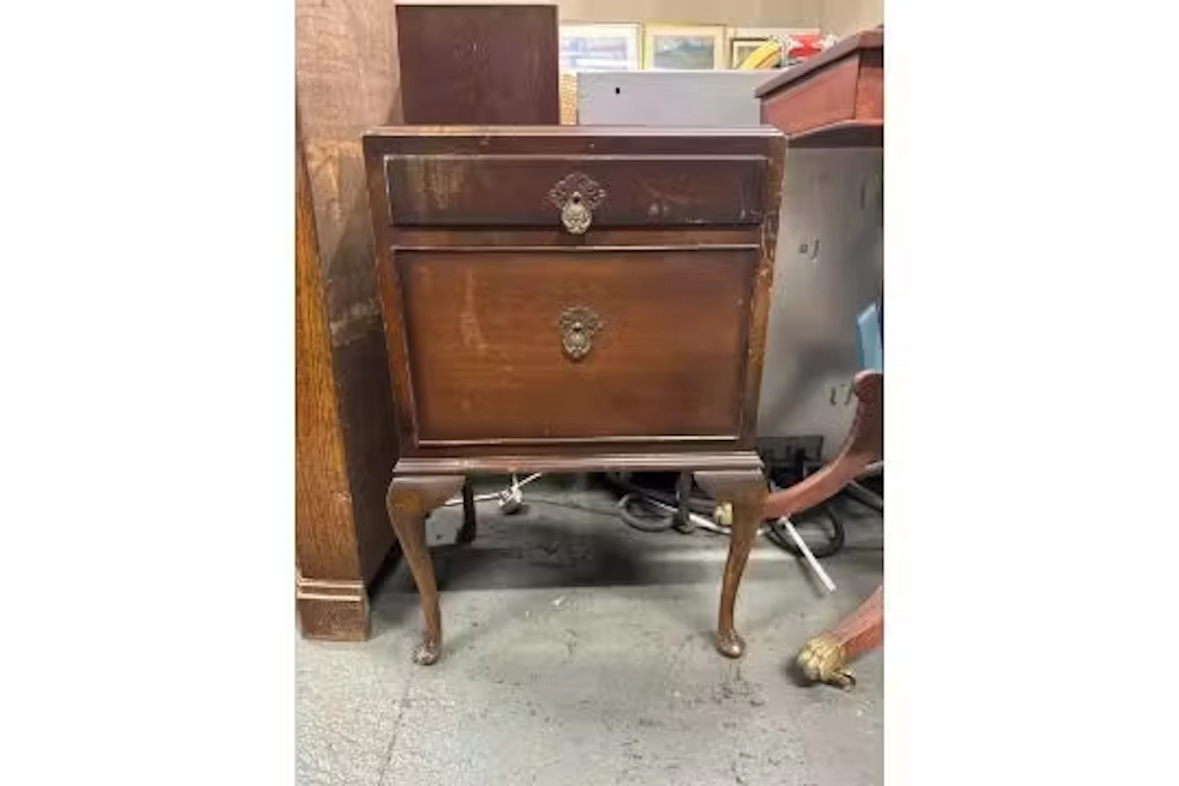 Wooden bedside table
