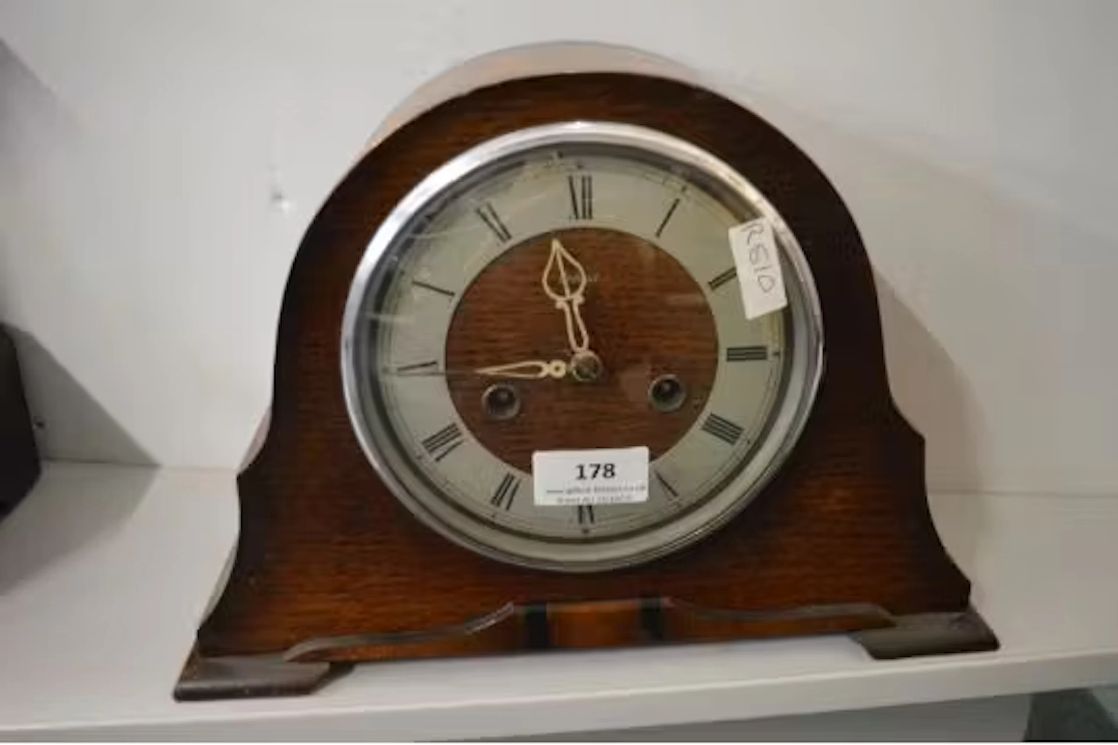 1950's Enfield oak cased mantel clock