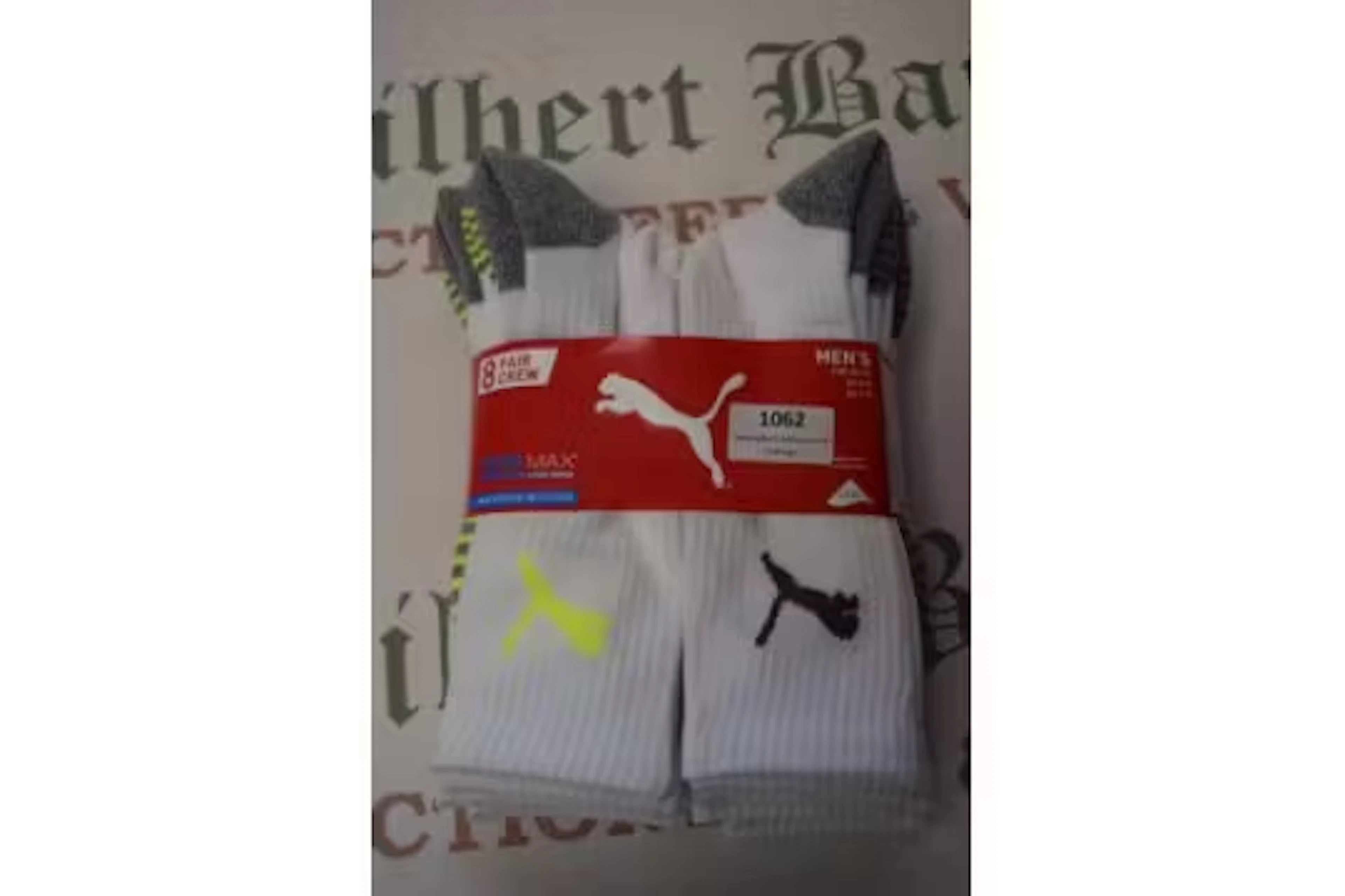 *Puma Men’s Coolmax Socks 8pk Size: 6-8