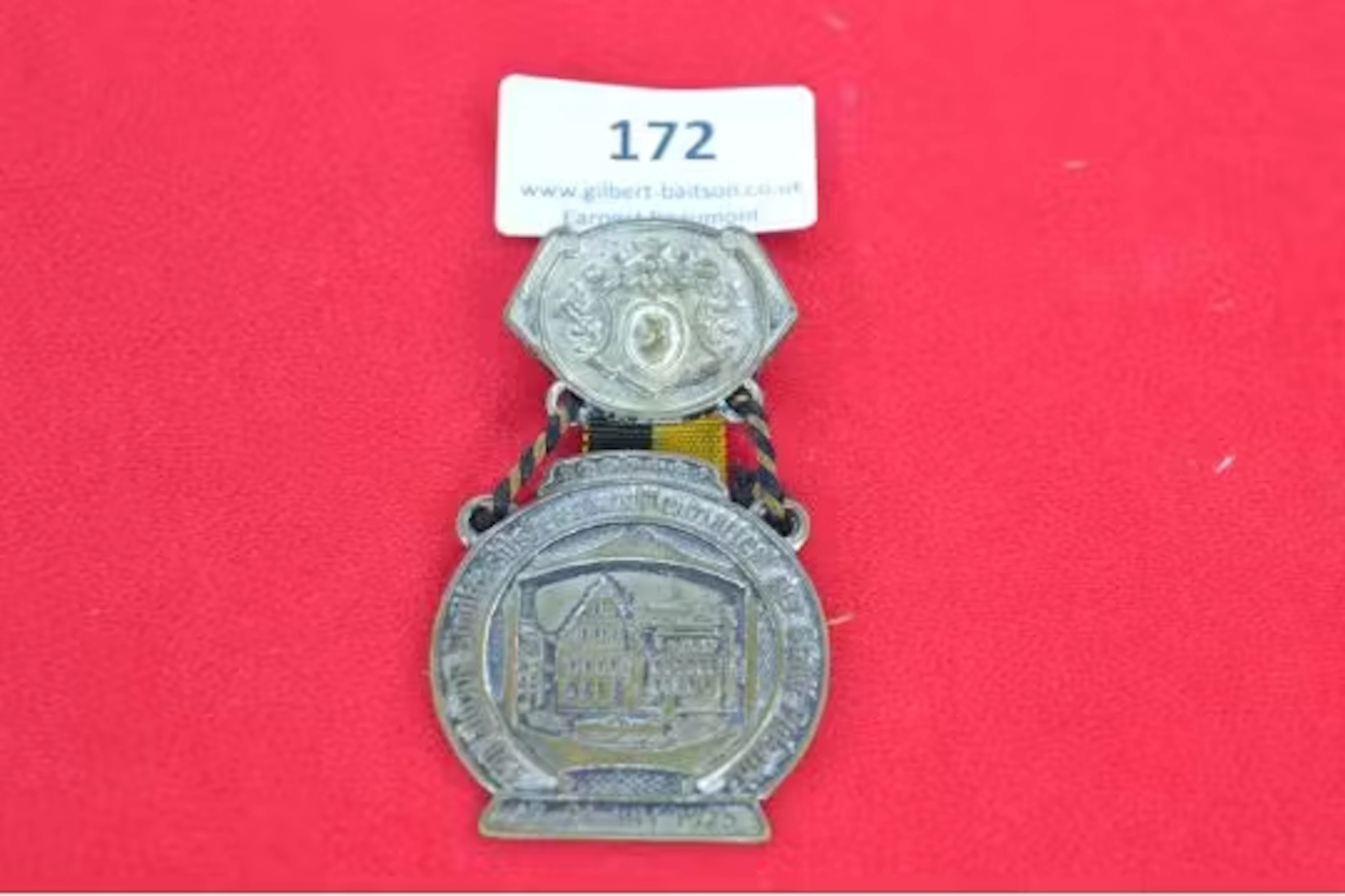 German festival medal with ribbon – Stadt Braunschweig, 1925, with