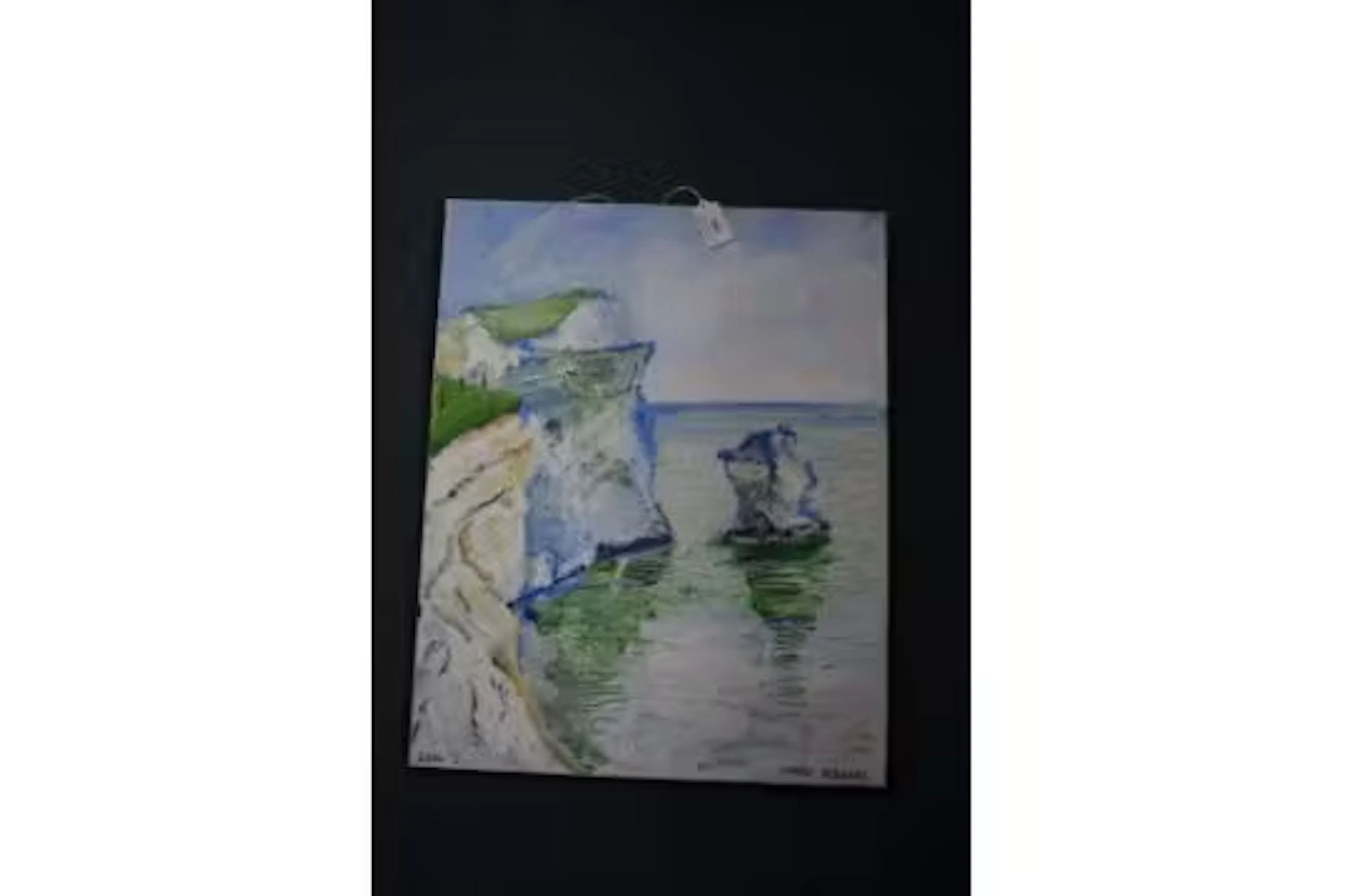 Small Oil on Canvas 'Flamborough Head' 51x51cm