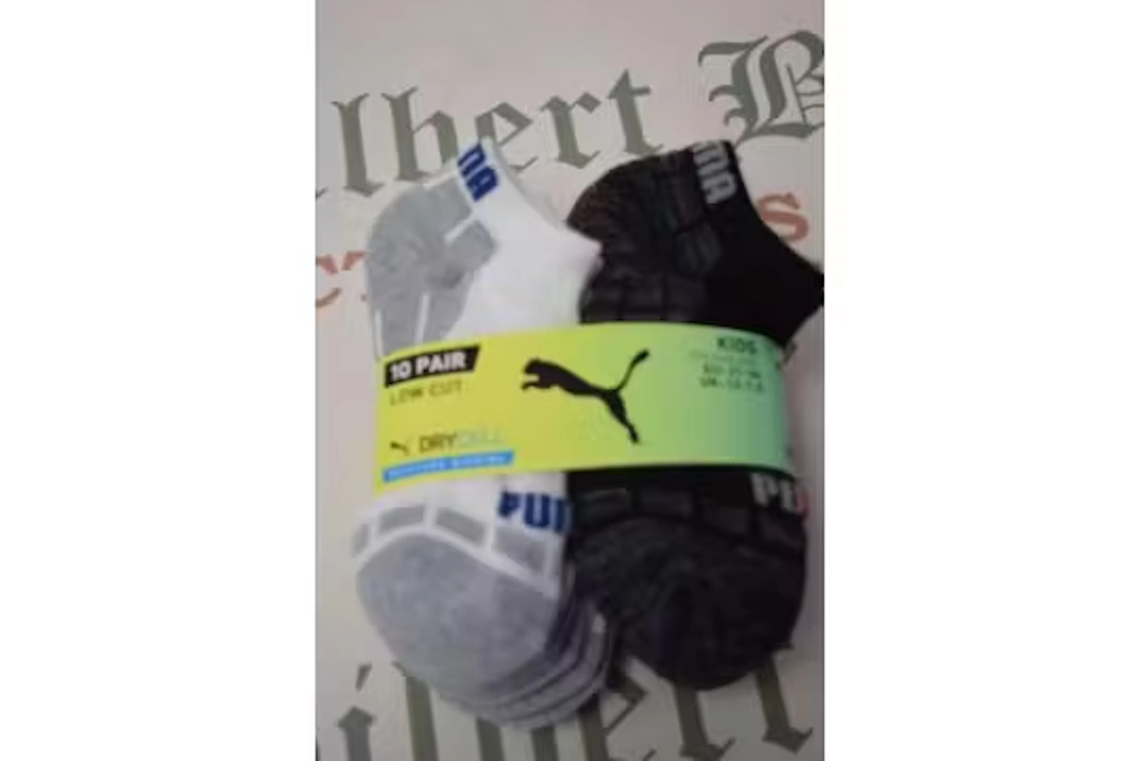 Puma Kid’s Low Cut Socks Size: 12-1.5