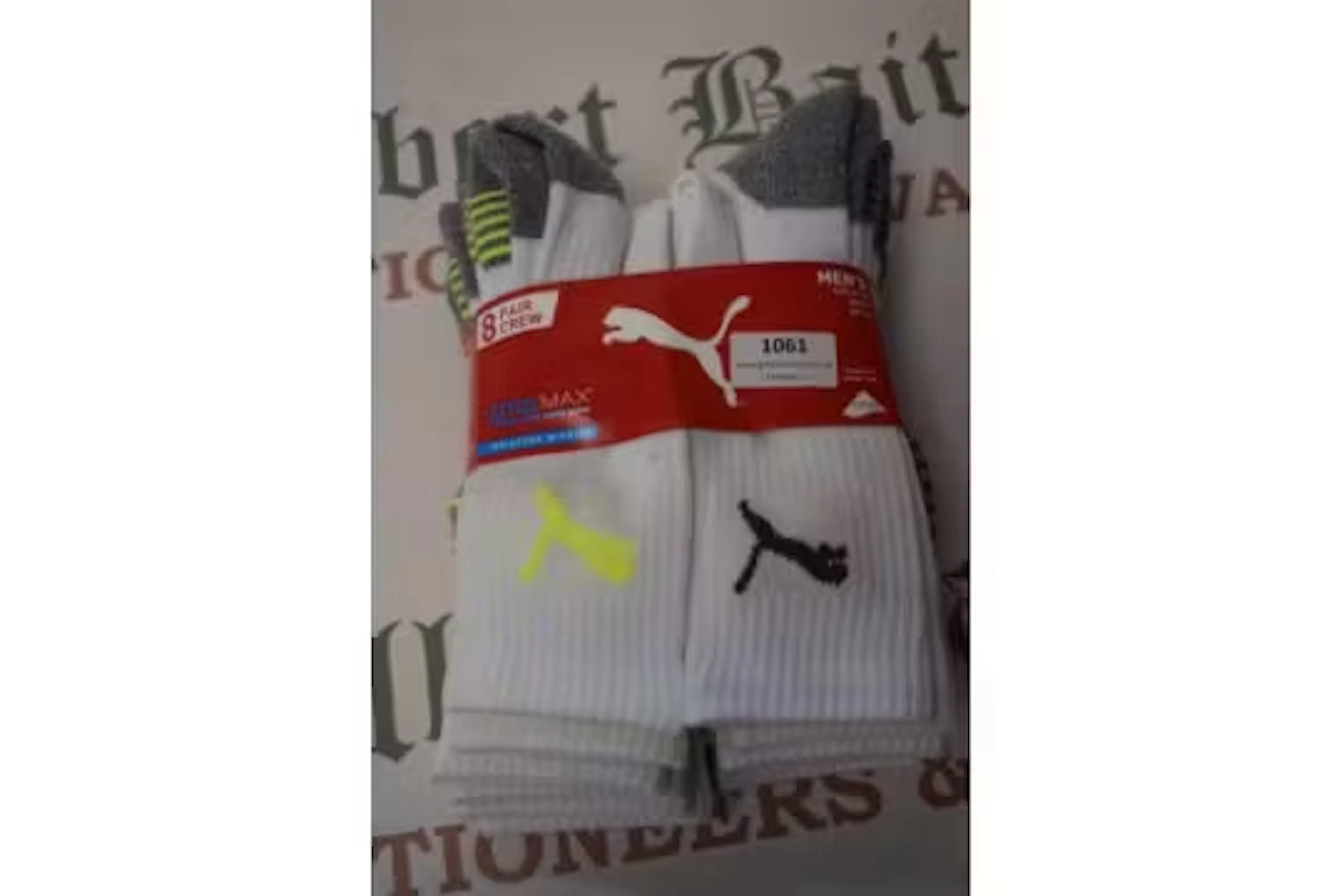 *Puma Men’s Coolmax Socks 8pk Size: 6-8