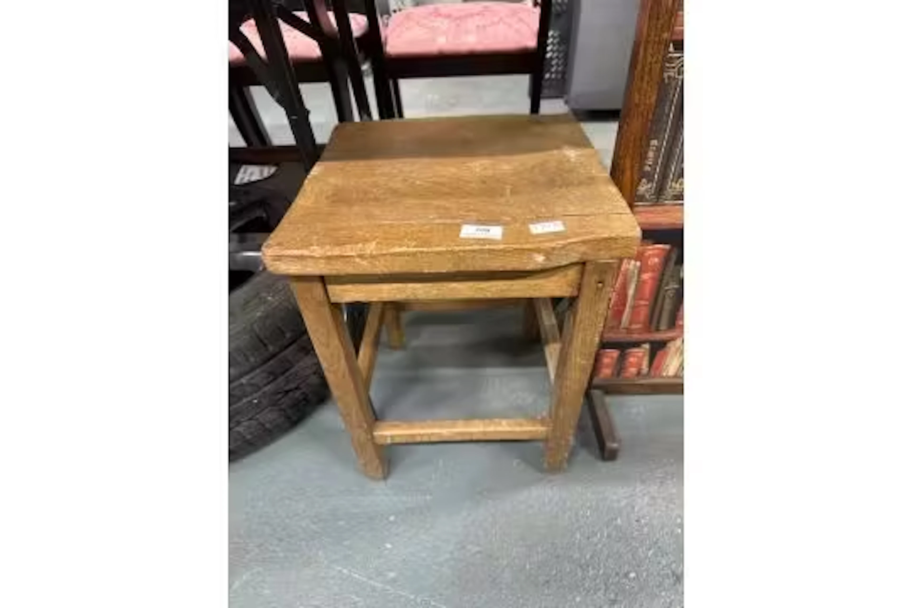 Rustic wooden stool