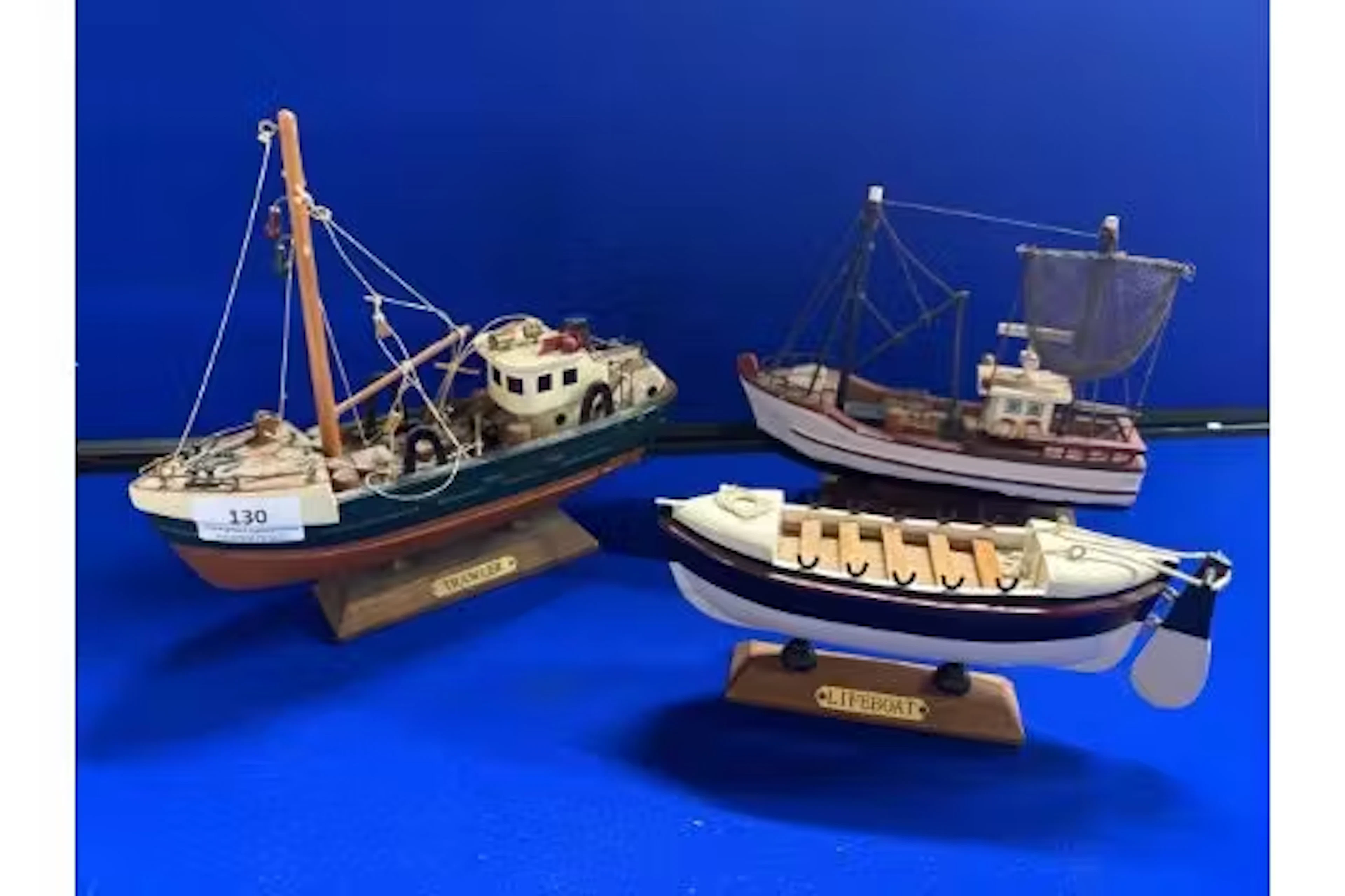 3 x model boats