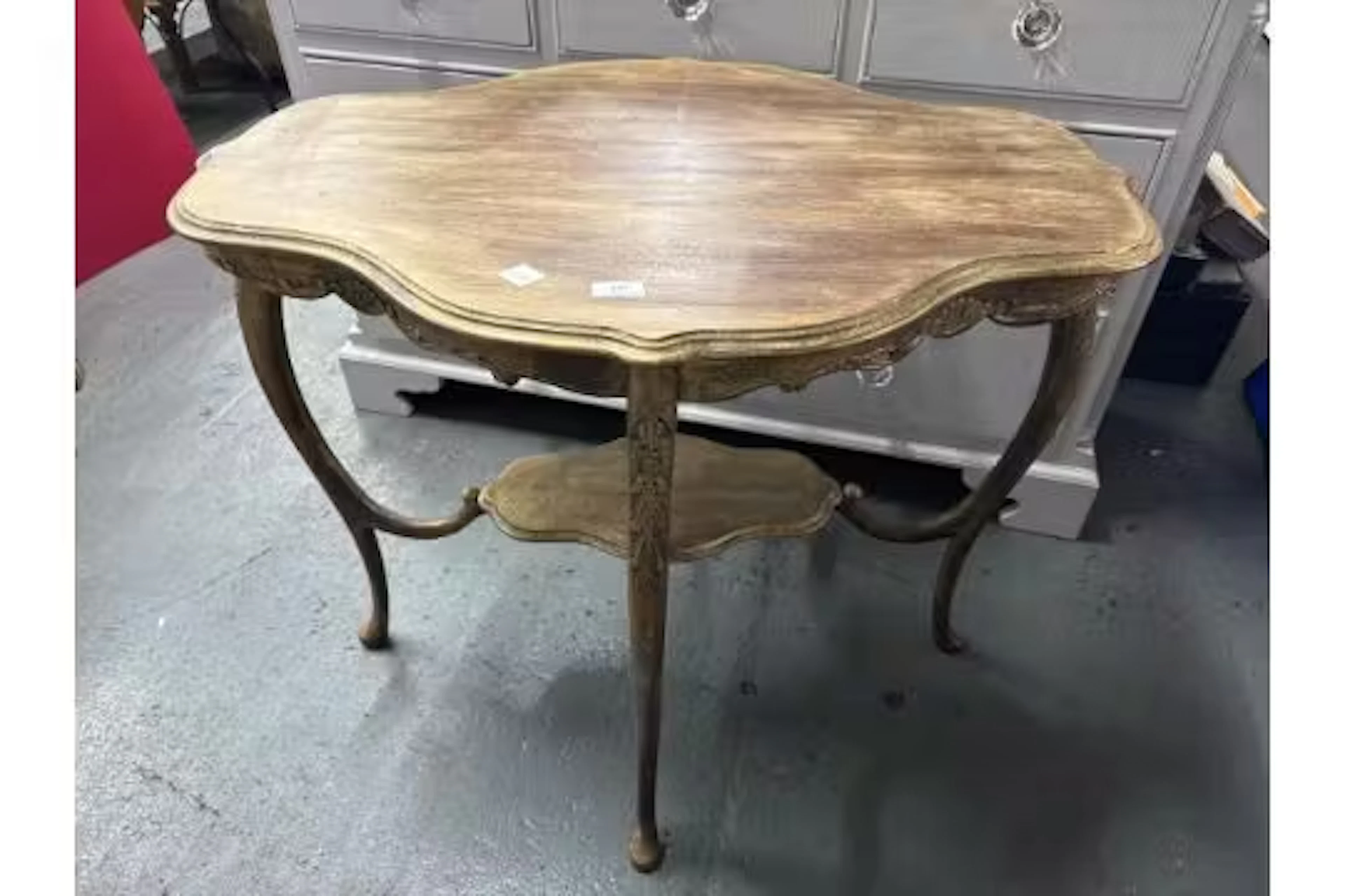 Vintage gilded wood coffee table
