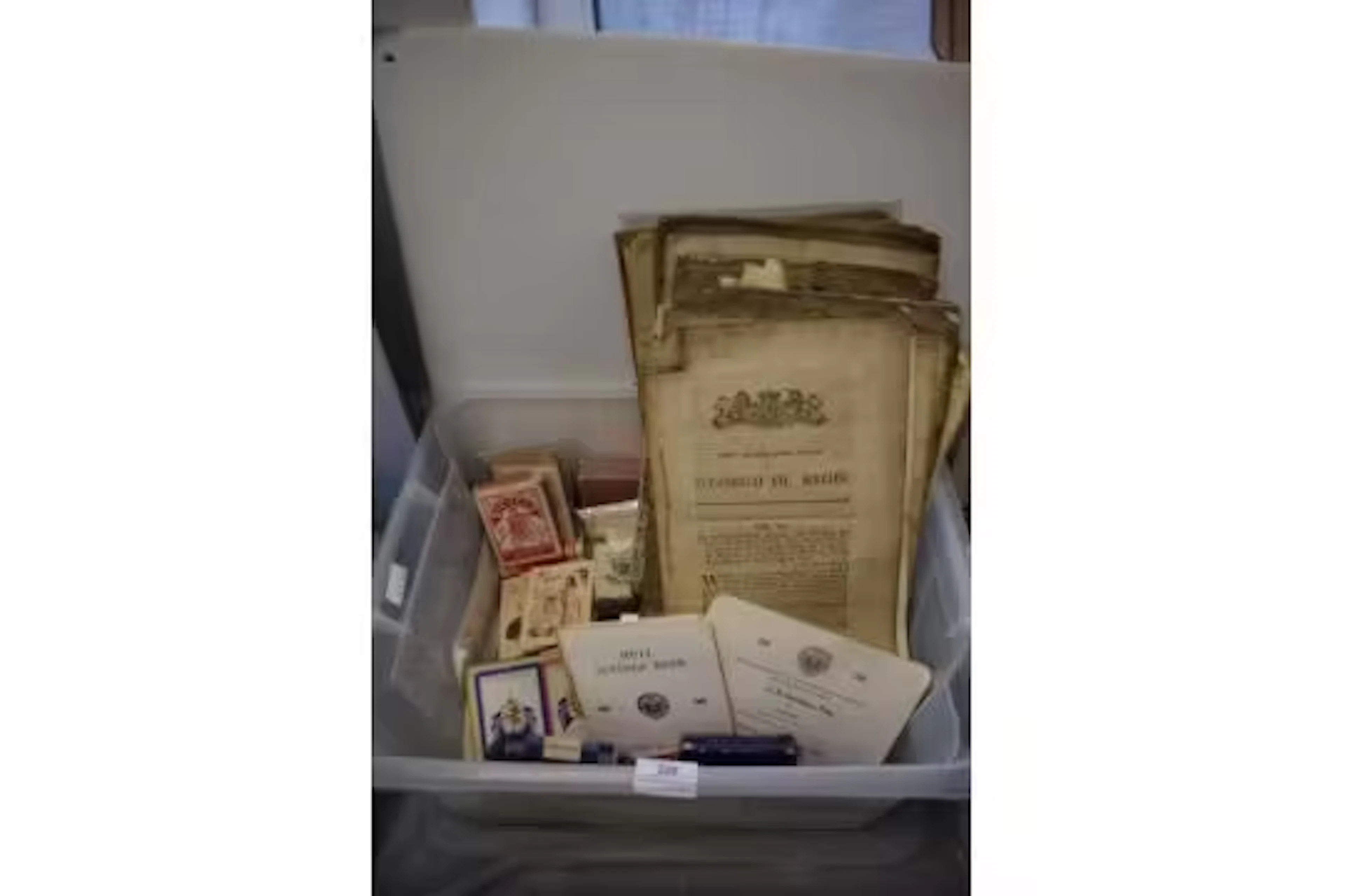 Vintage Ephemera Including Georgian and Victorian Newspaper, Playing