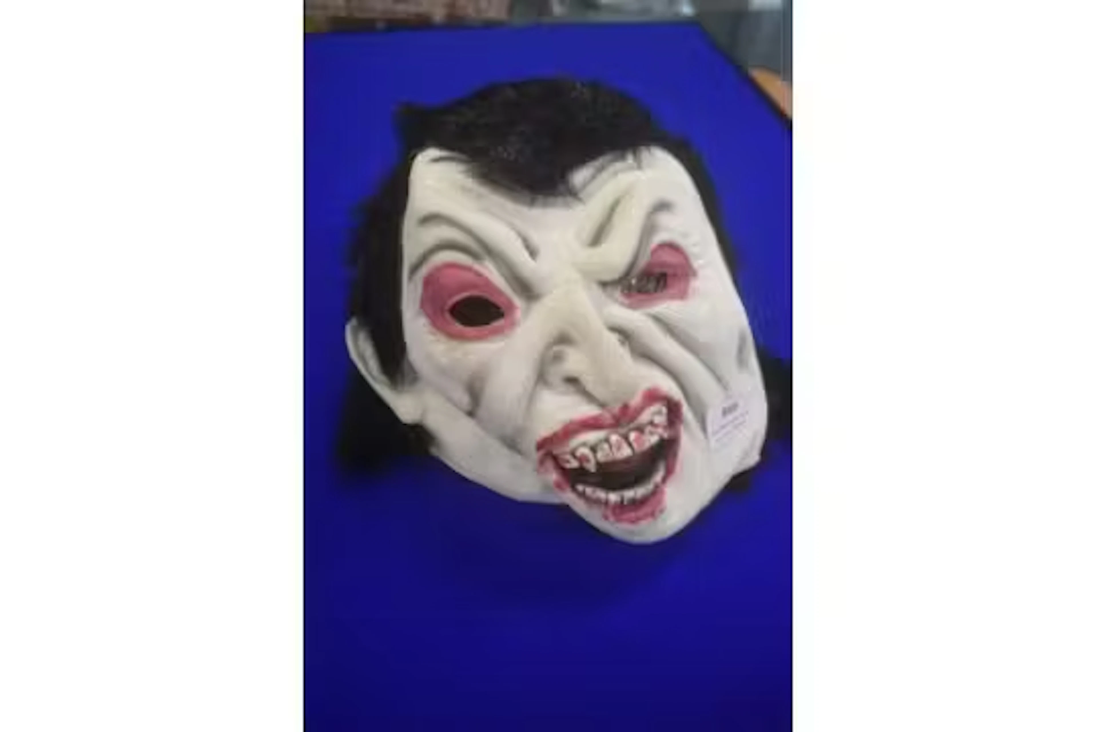 Latex Dracula Mask with Hair