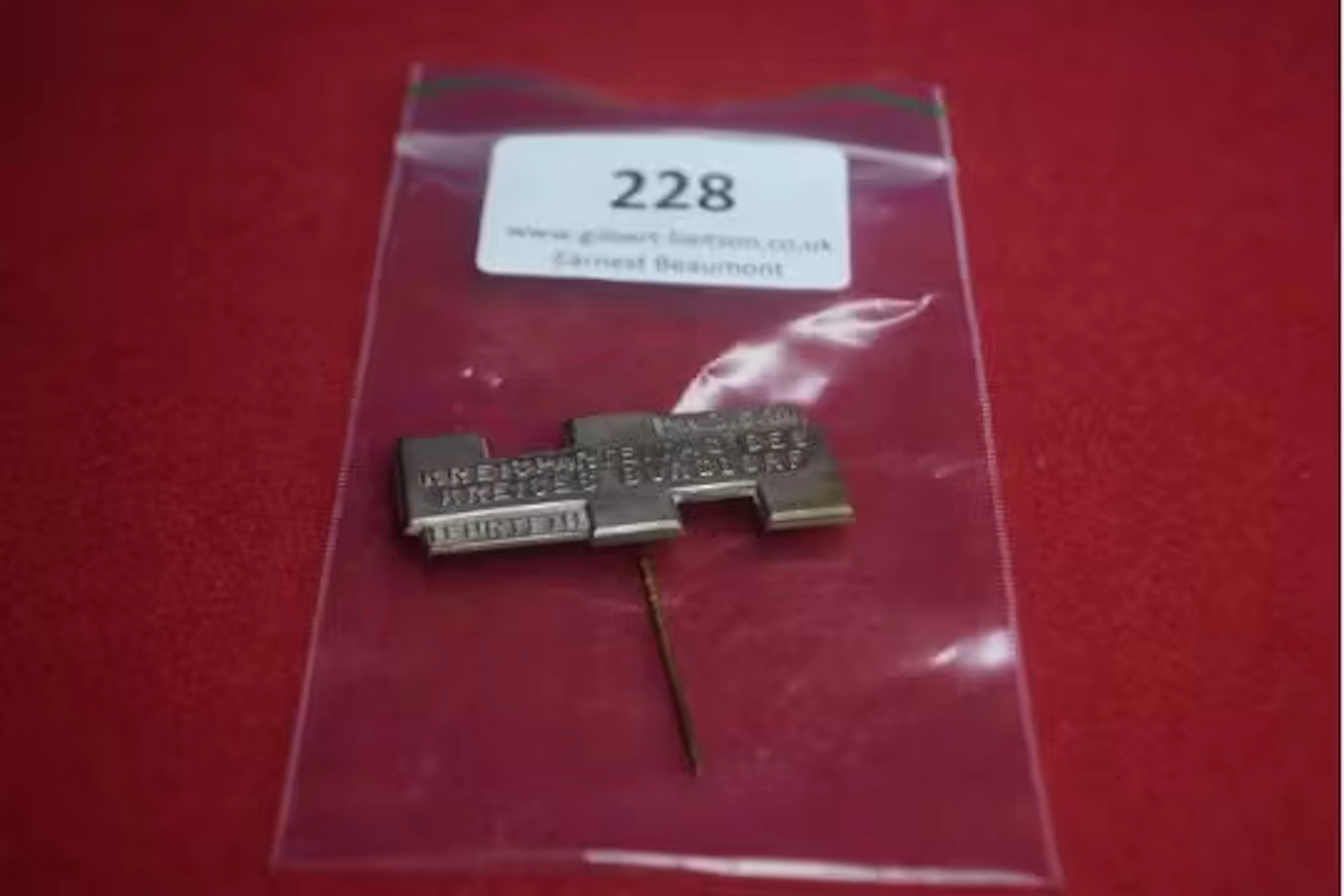 Bronze stickpin commemorating the Kreisparteitag des Kreises Burgdorf