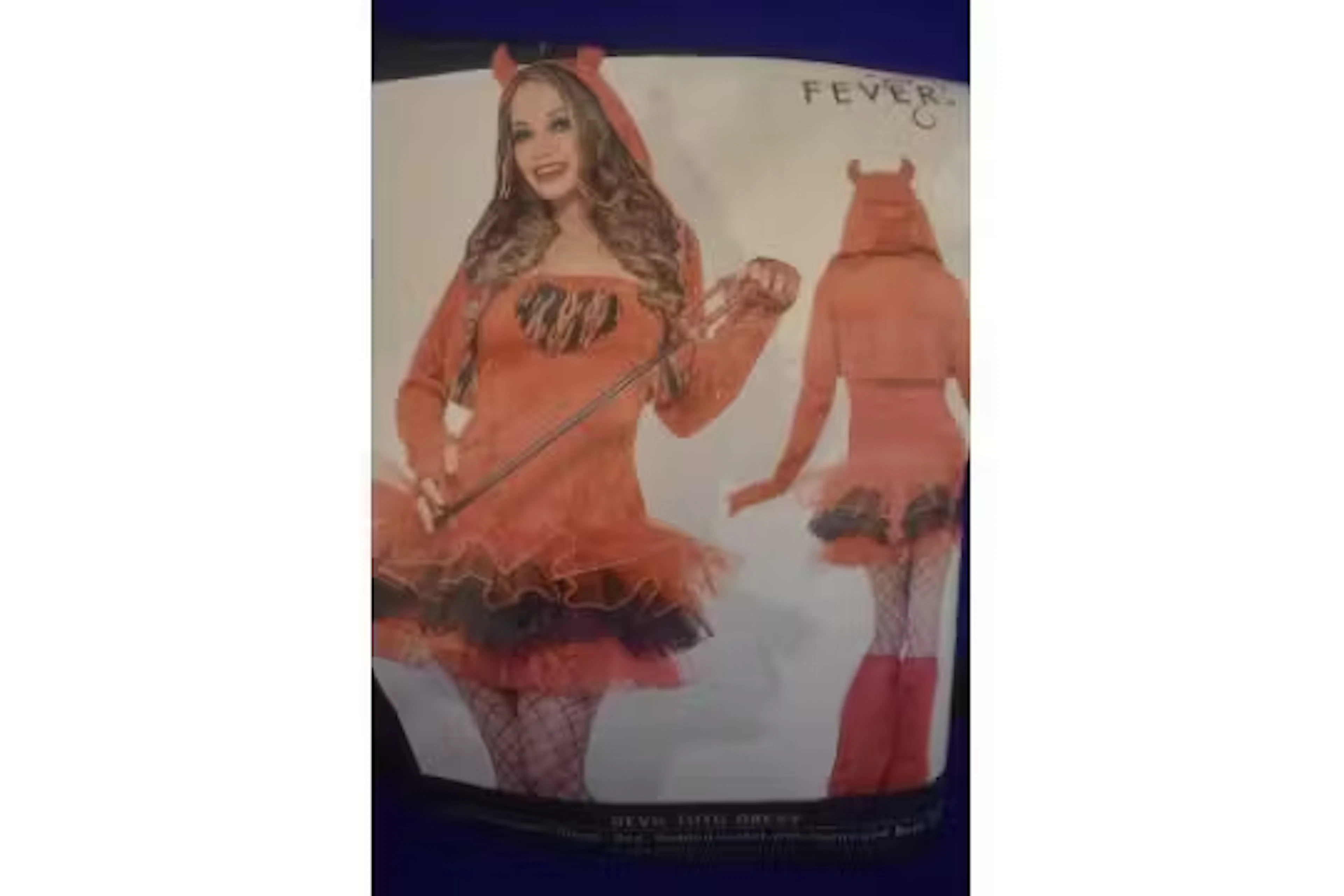 Fever Devil Tutu Dress with Hooded Jacket and Horns Size: M/12-14