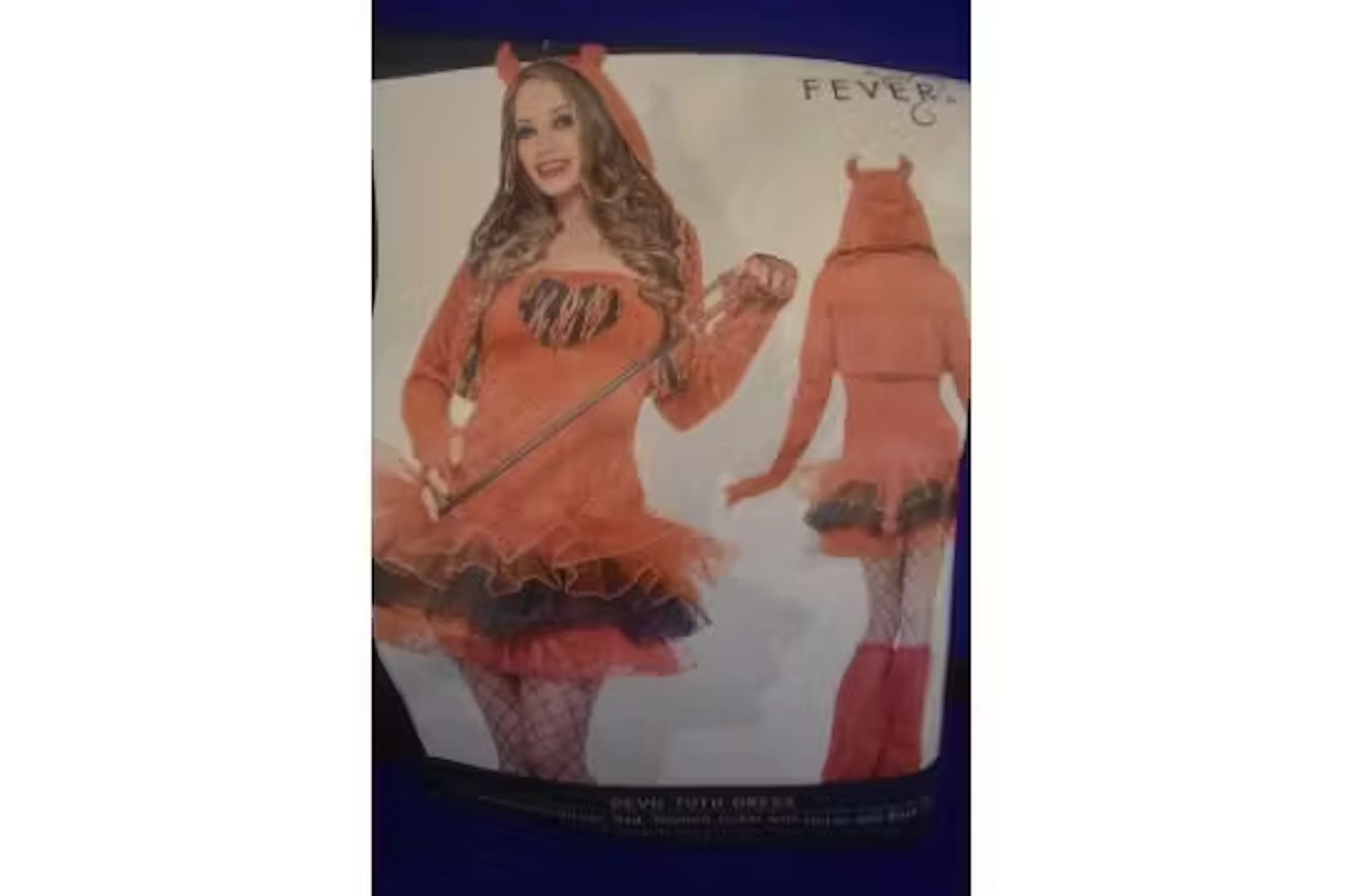 Fever Devil Tutu Dress with Hooded Jacket and Horns Size: M/12-14