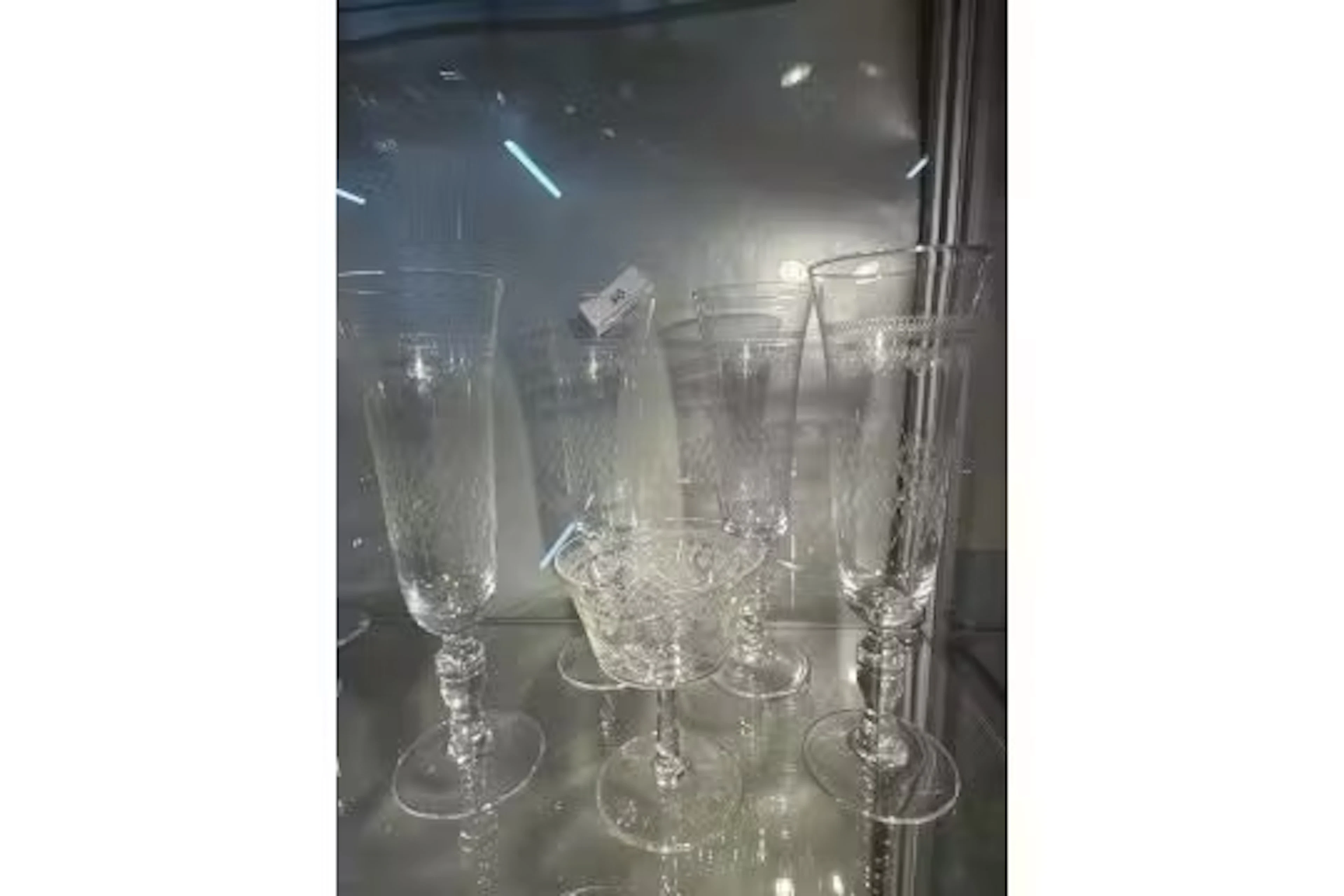 Fine etched crystal glasses
