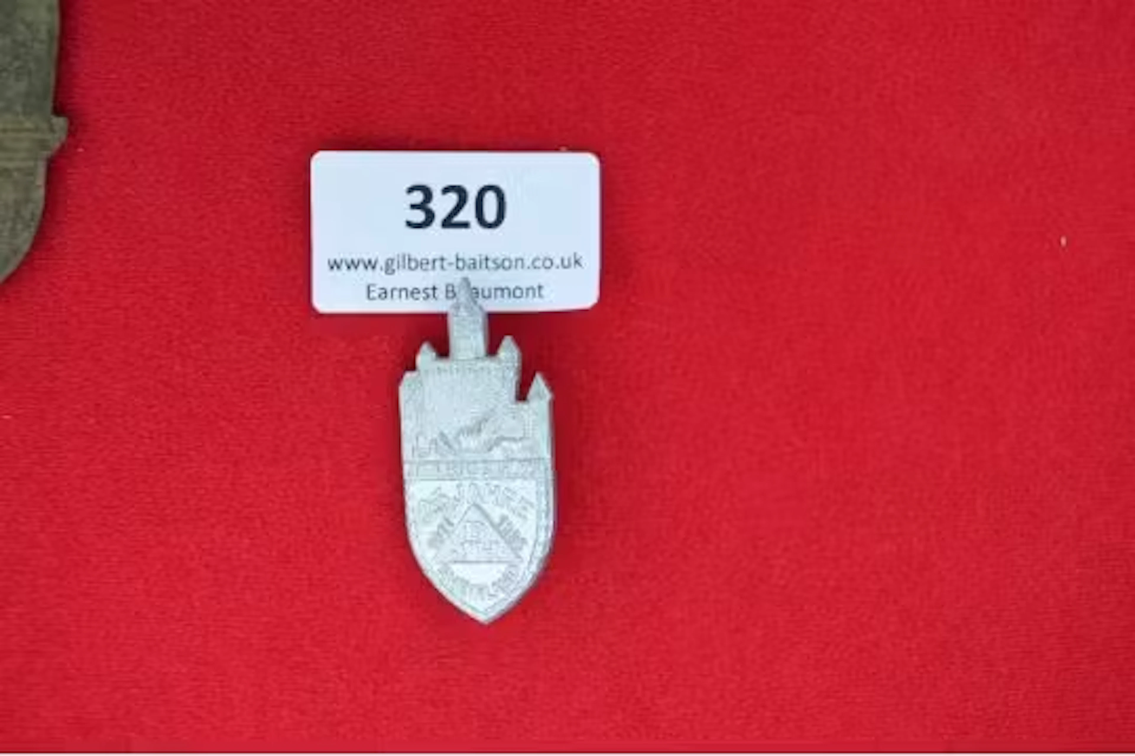 Rectangular-Topped Shield Badge – Light alloy pressed badge, shaped