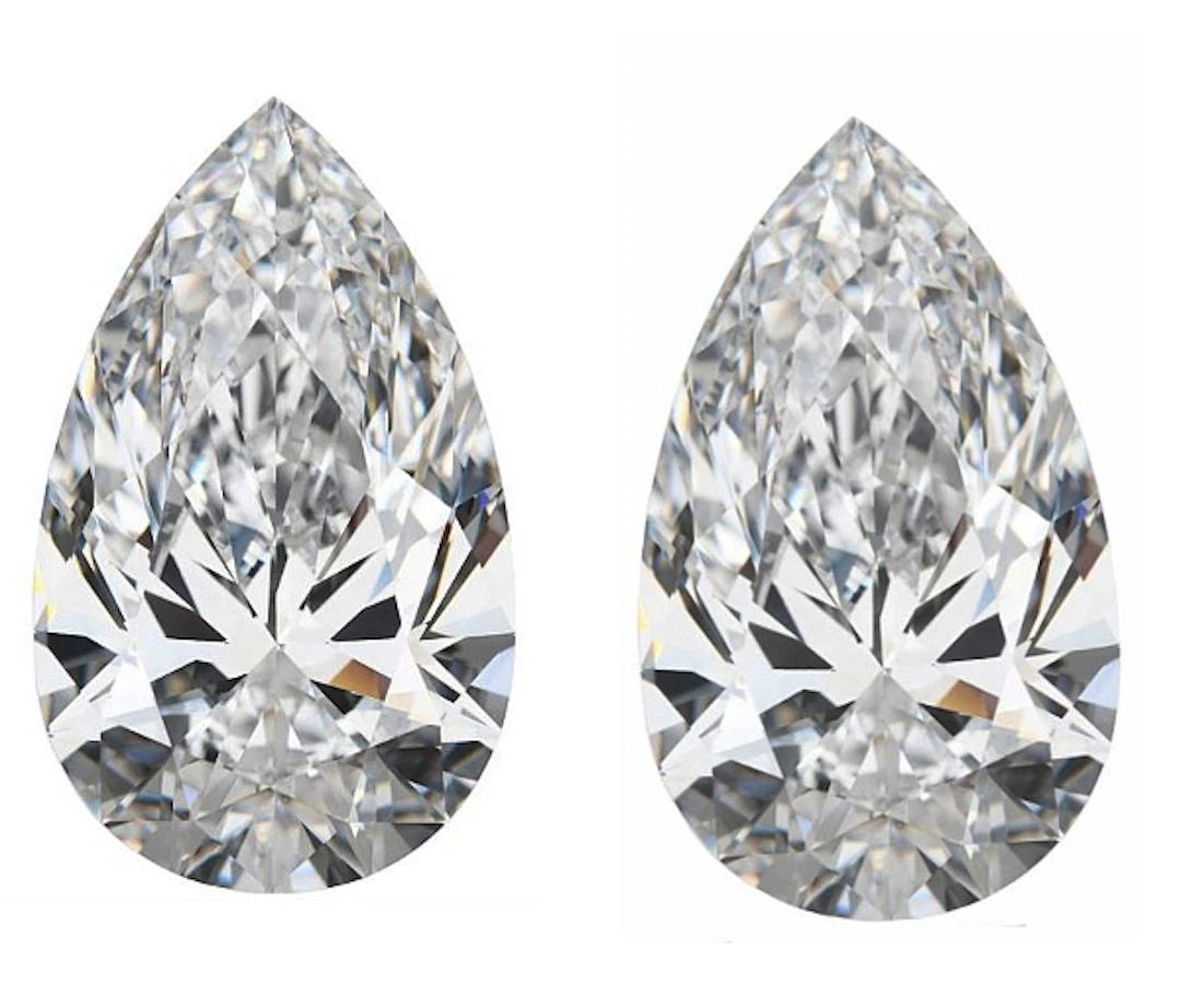 2 20 Karäter Diamant Tropfen D FL hochfeines weiss+ Lupenrein
