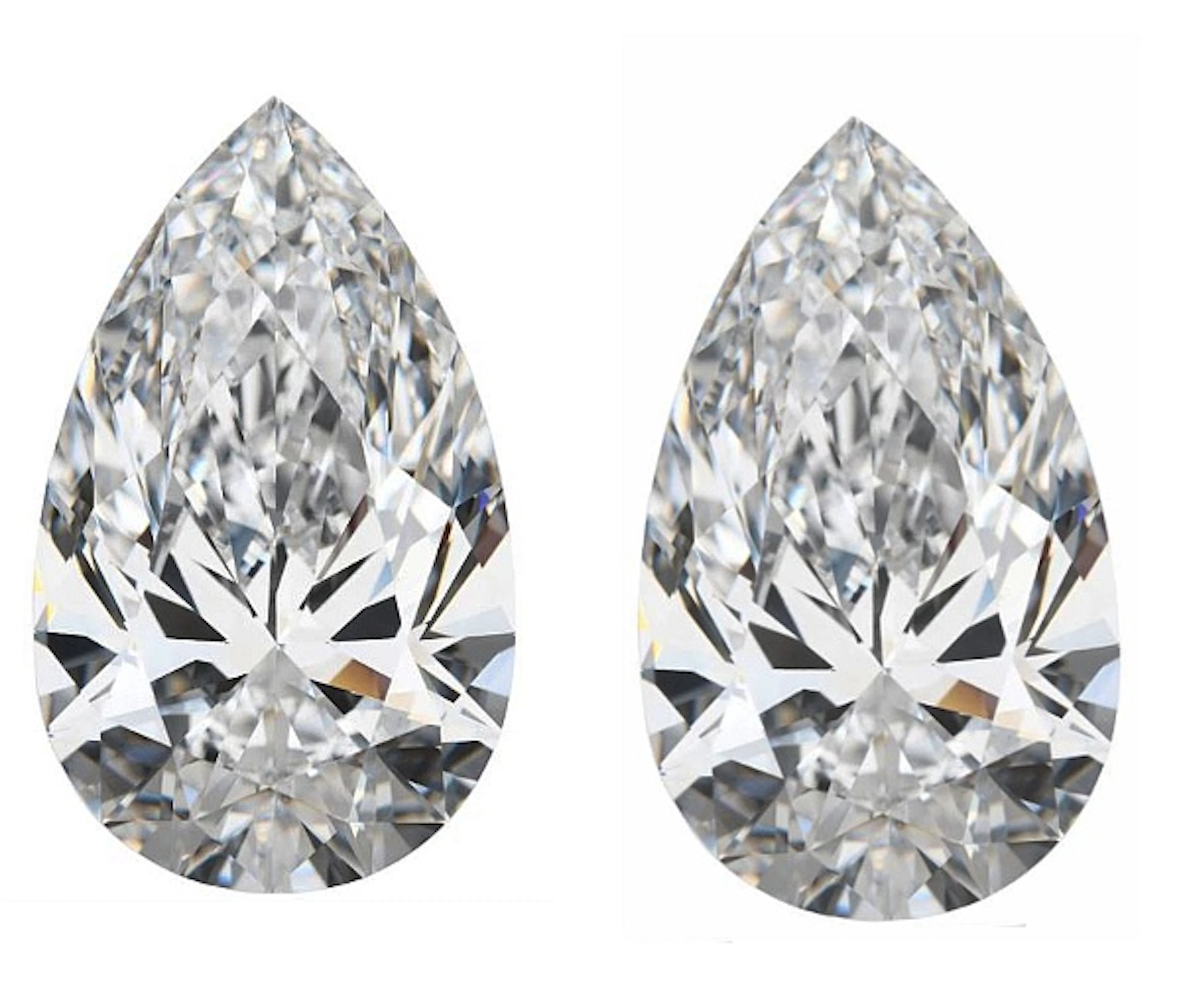 2 20 Karäter Diamant Tropfen D FL hochfeines weiss+ Lupenrein