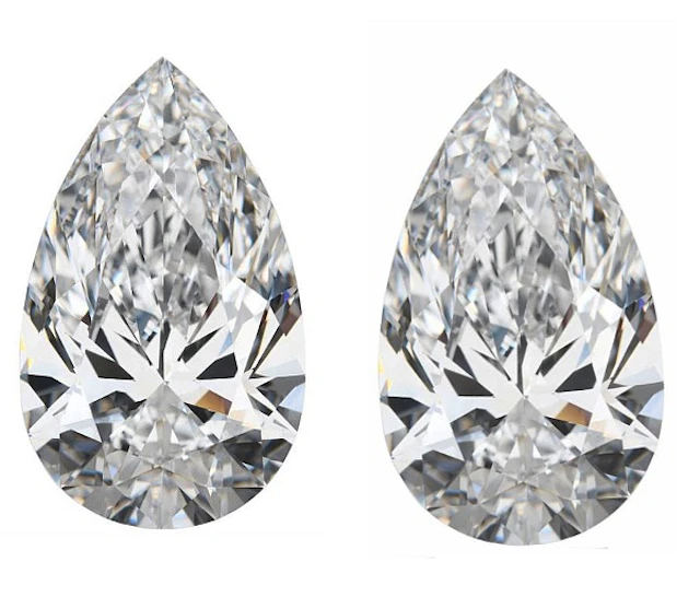 2 20 Karäter Diamant Tropfen D FL hochfeines weiss+ Lupenrein