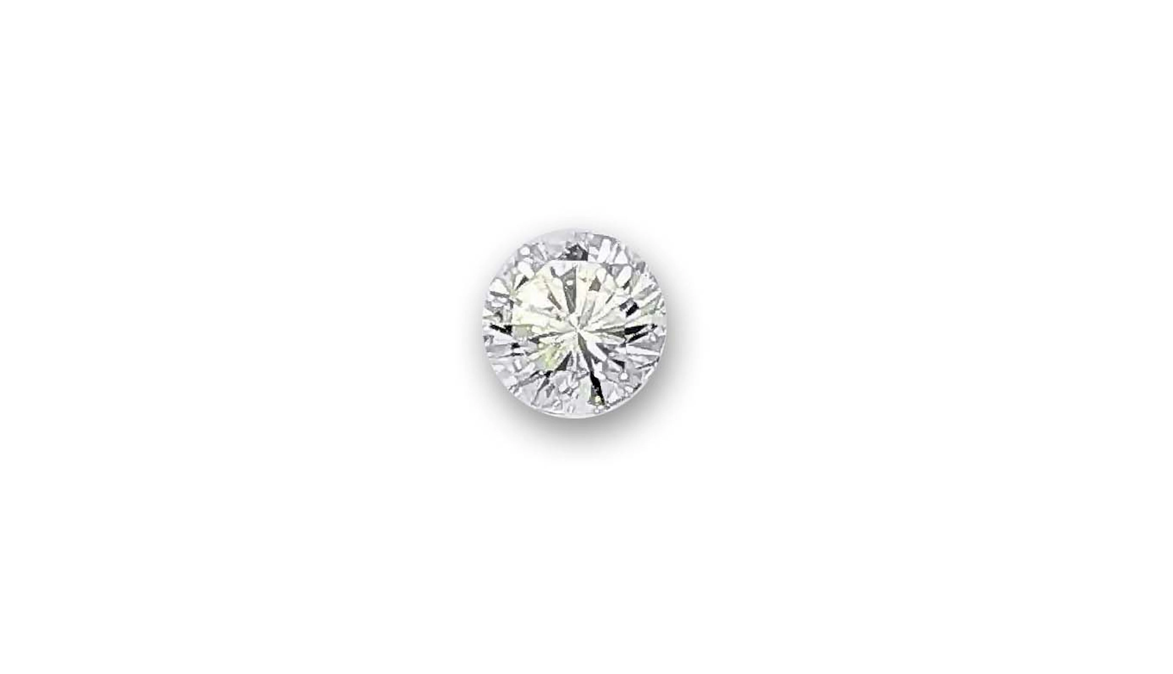 0,53 ct Diamant Brillant feines Weiß/vvsi facettierte Rundiste
