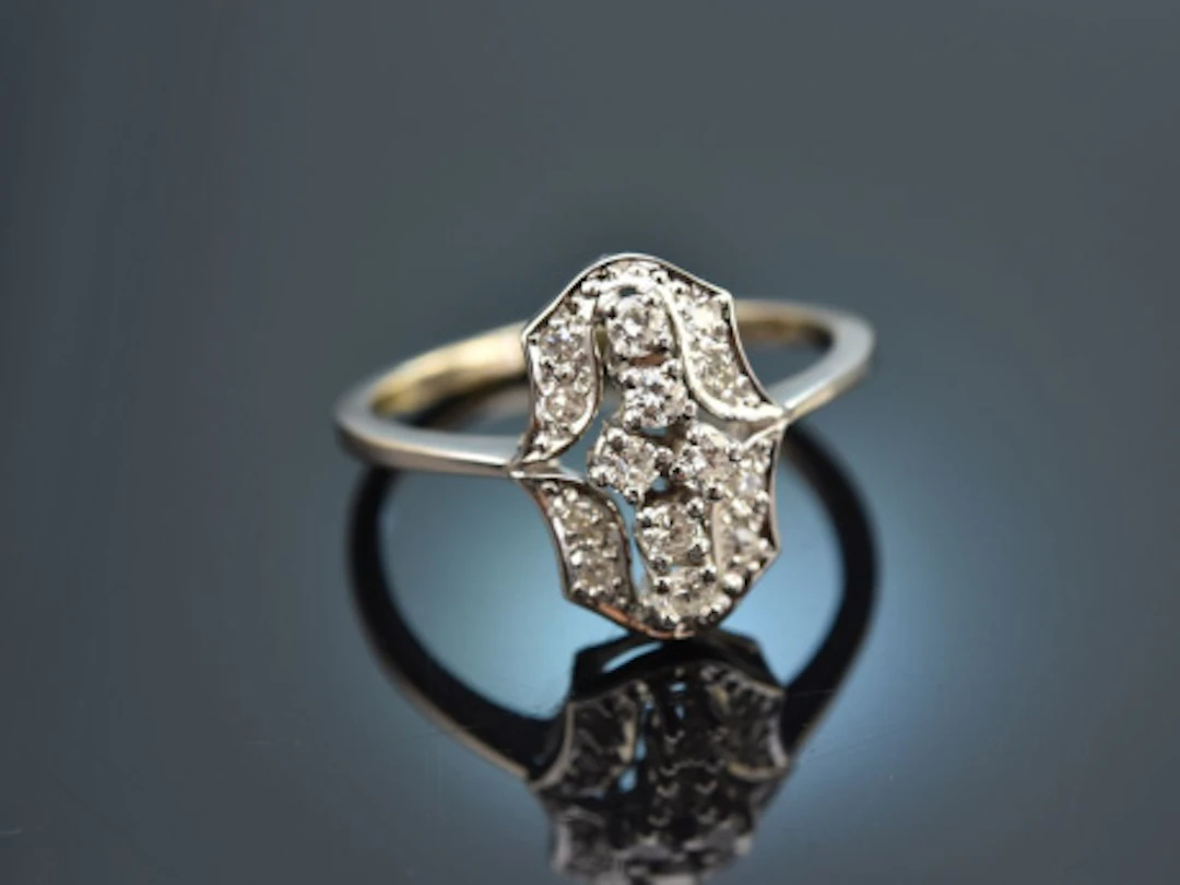 Um 1985! Edler Brillant Ring mit 0,5 ct aus Weißgold 585