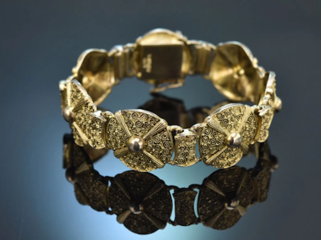Um 1930! Vergoldetes Theodor Fahrner Armband aus Silber 925
