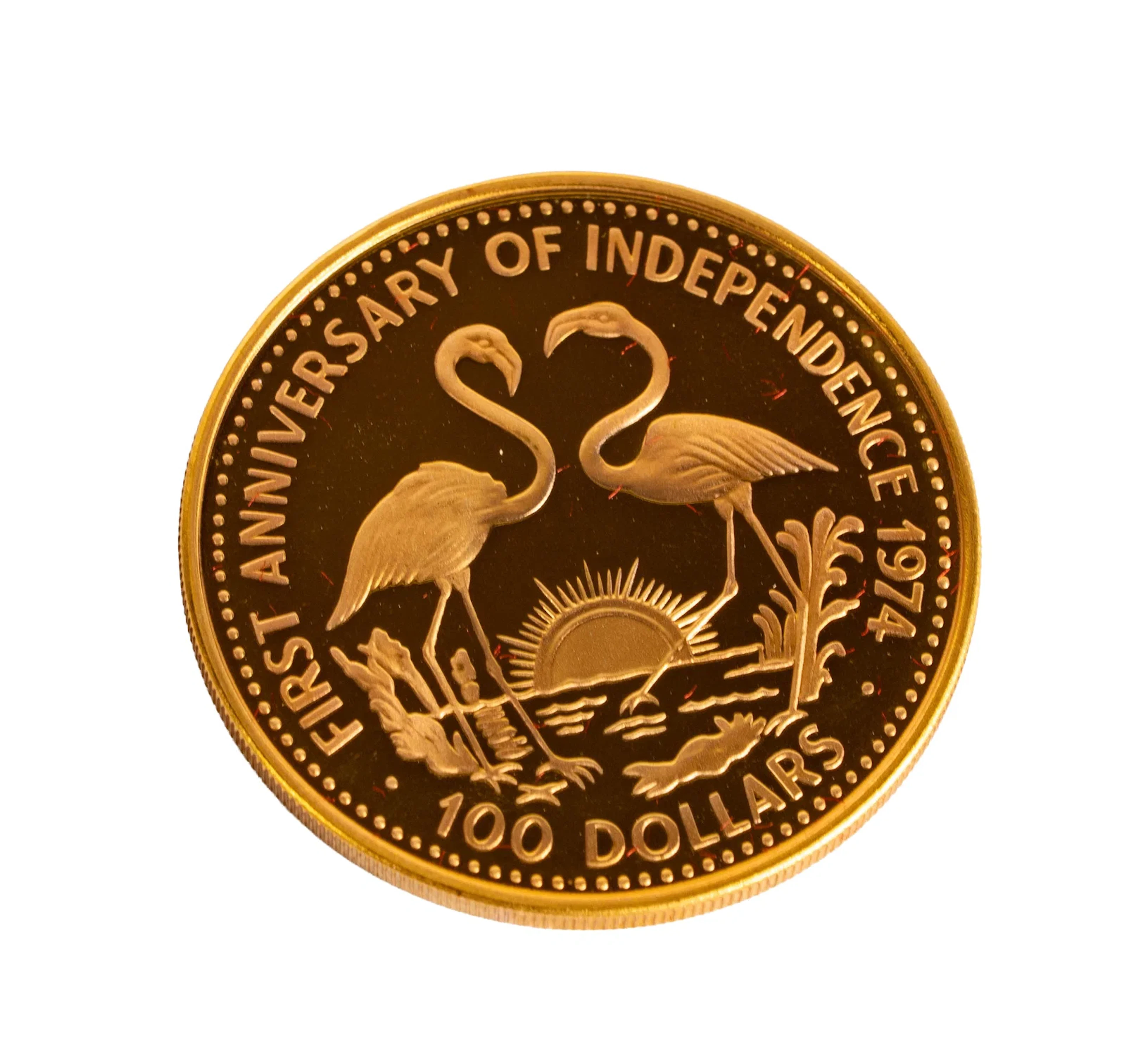 1974 Bahamas $100 Gold Coin
