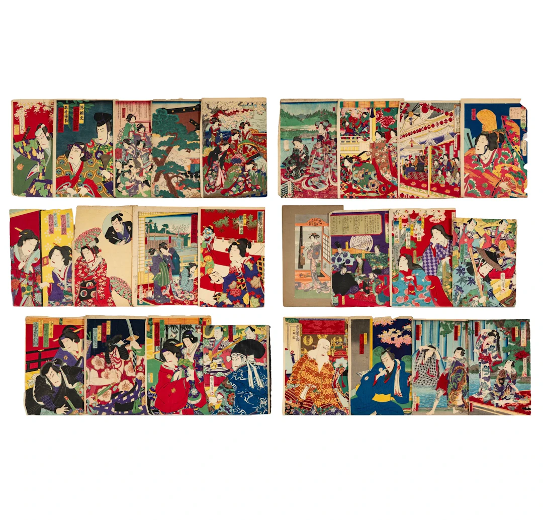 Group of Japanese Woodblocks