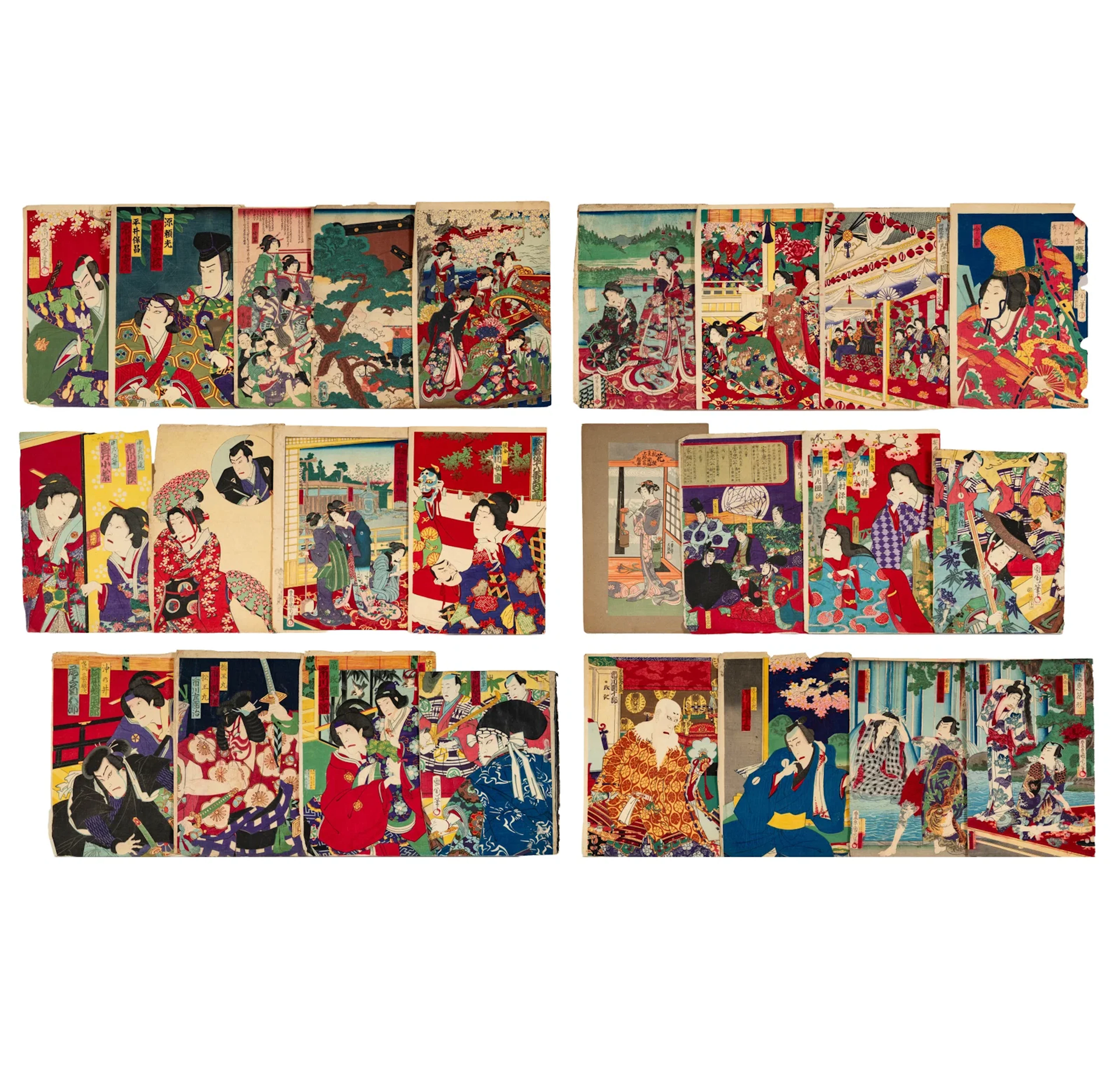 Group of Japanese Woodblocks