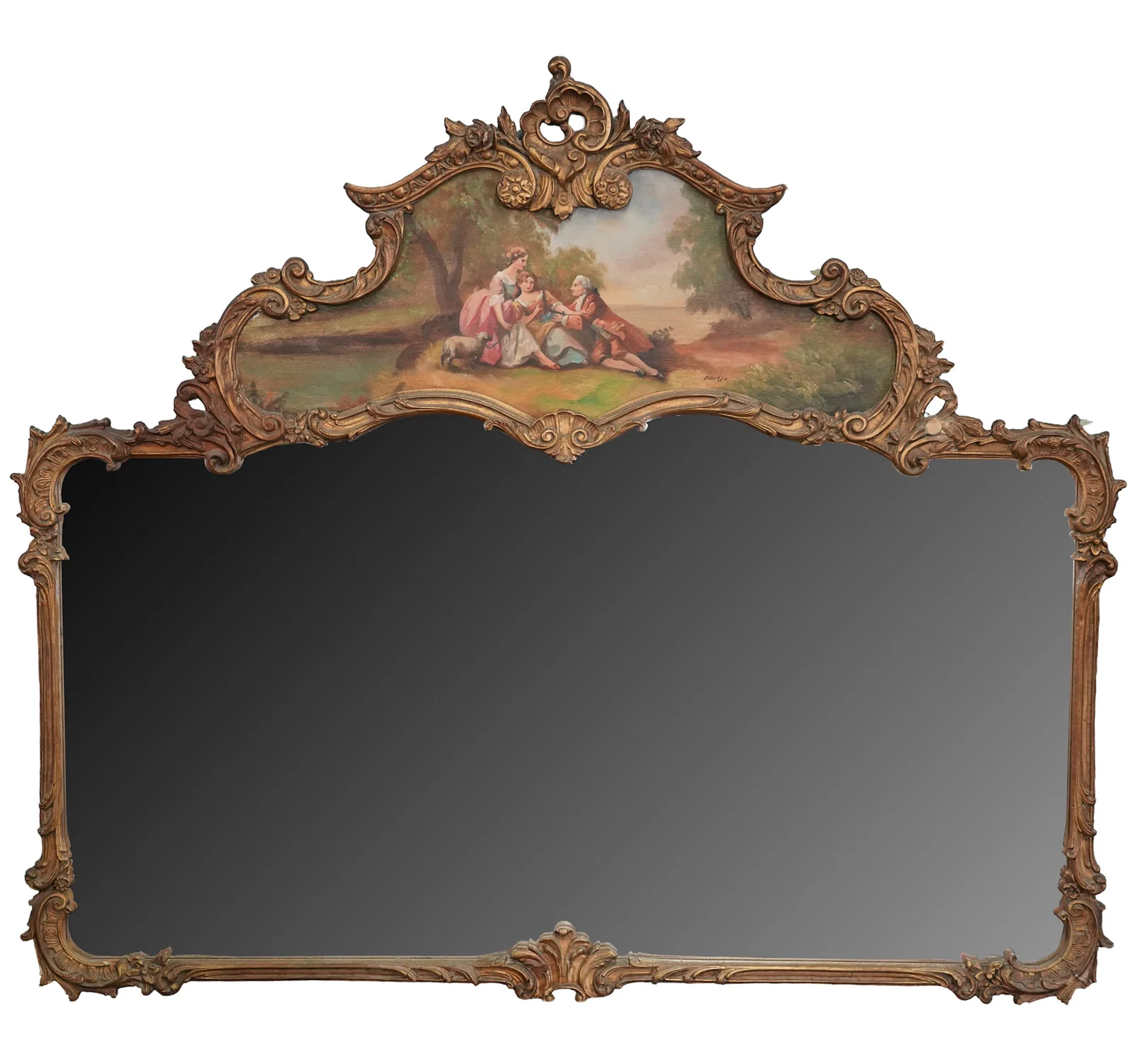 A French Painted Mirror