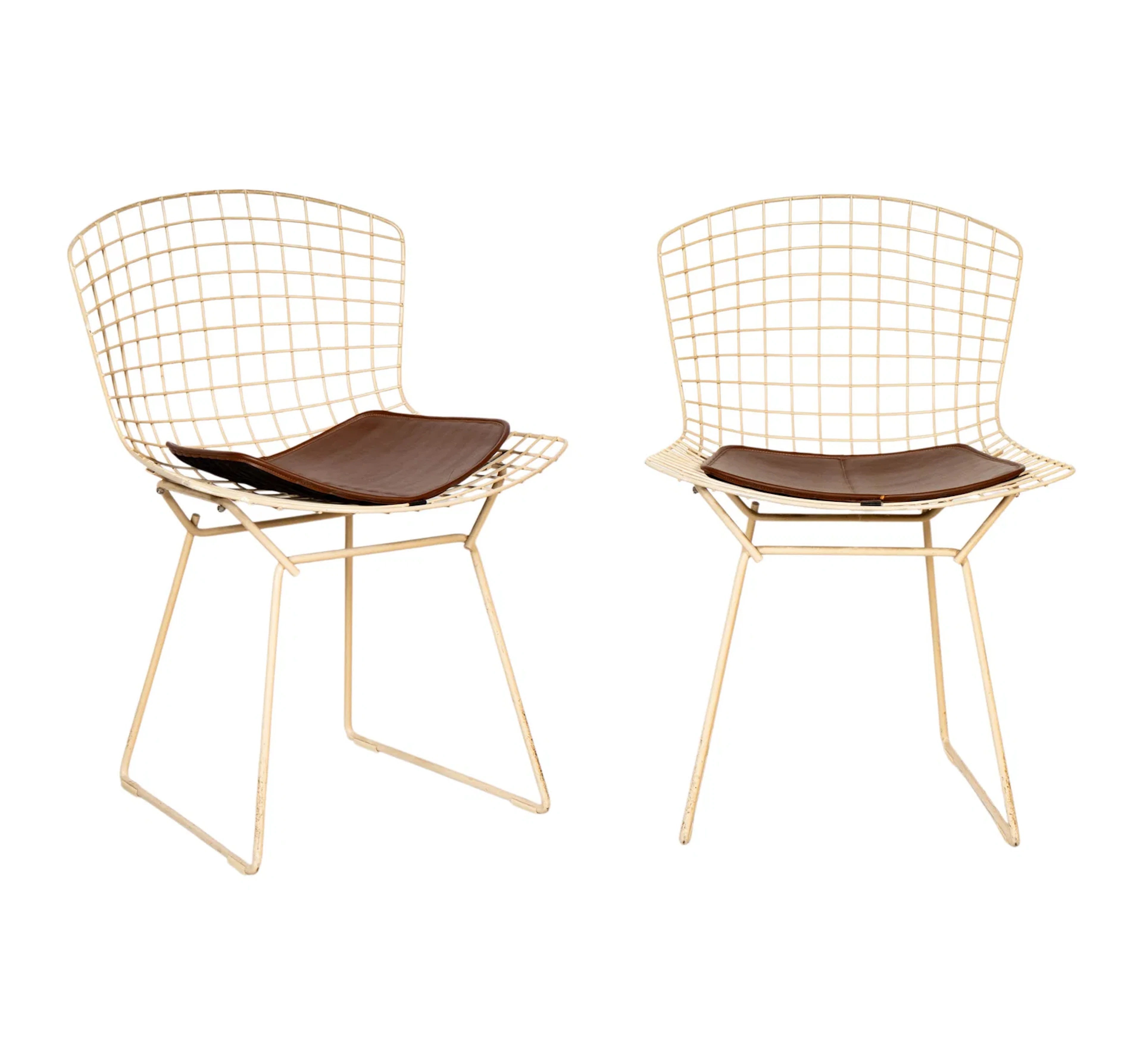 Harry Bertoia for Knoll, Pair of Wire Side Chairs