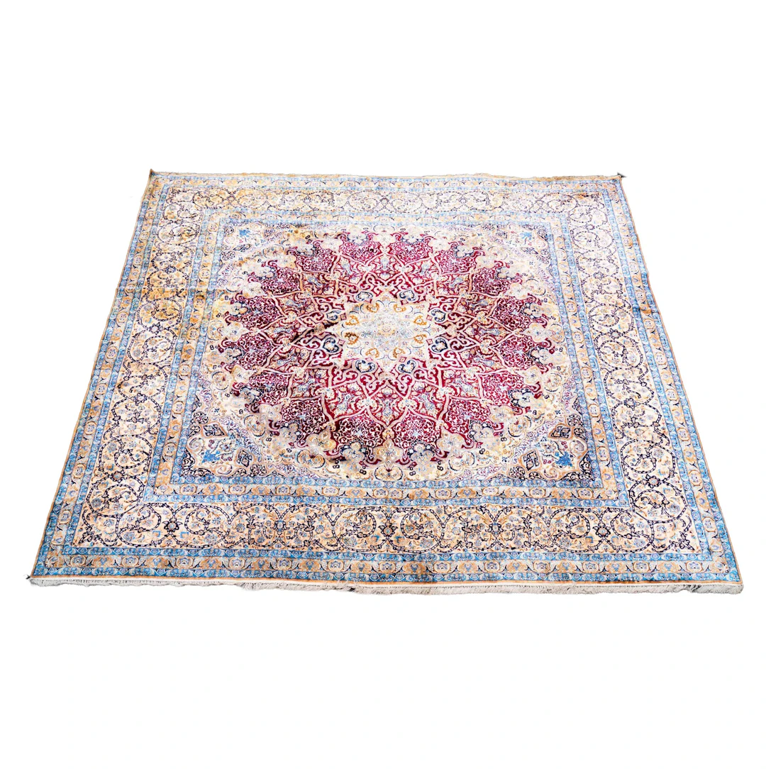 A Silk Nain Area Rug 19'9" x 19'6"