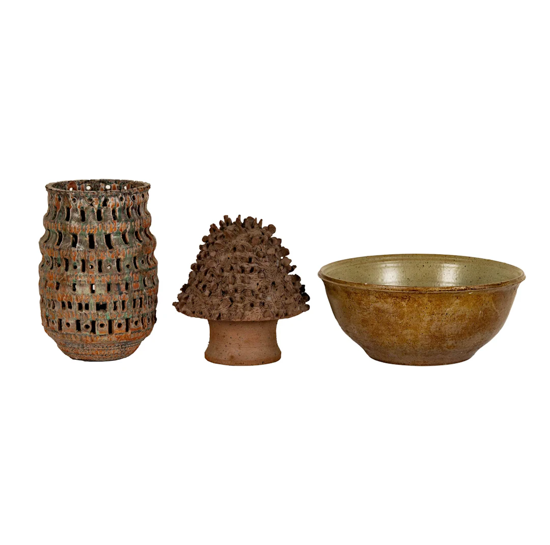 Three Studio Pottery Table Articles