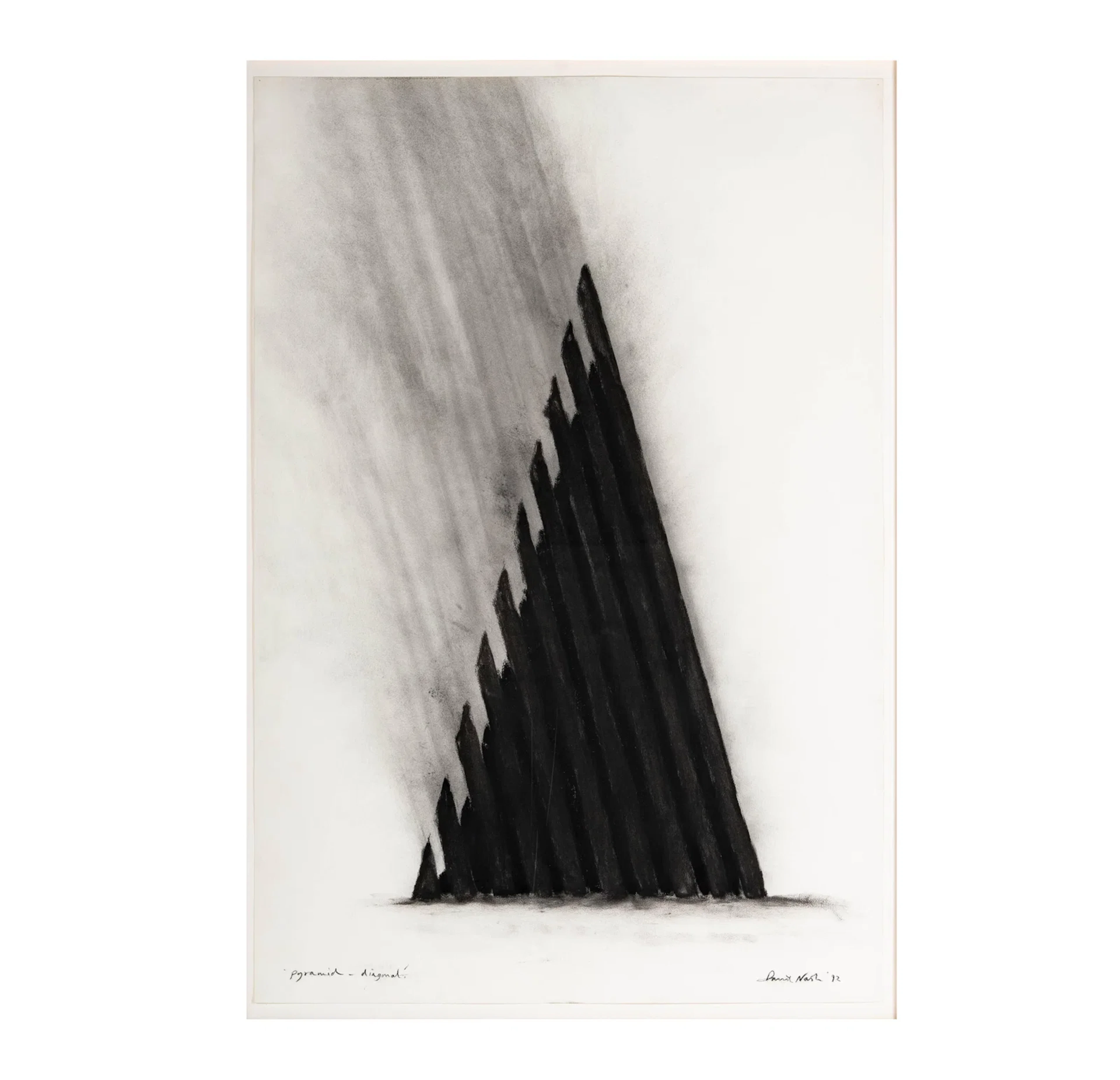 David Nash, British 1945, Pyramid - Diagonal