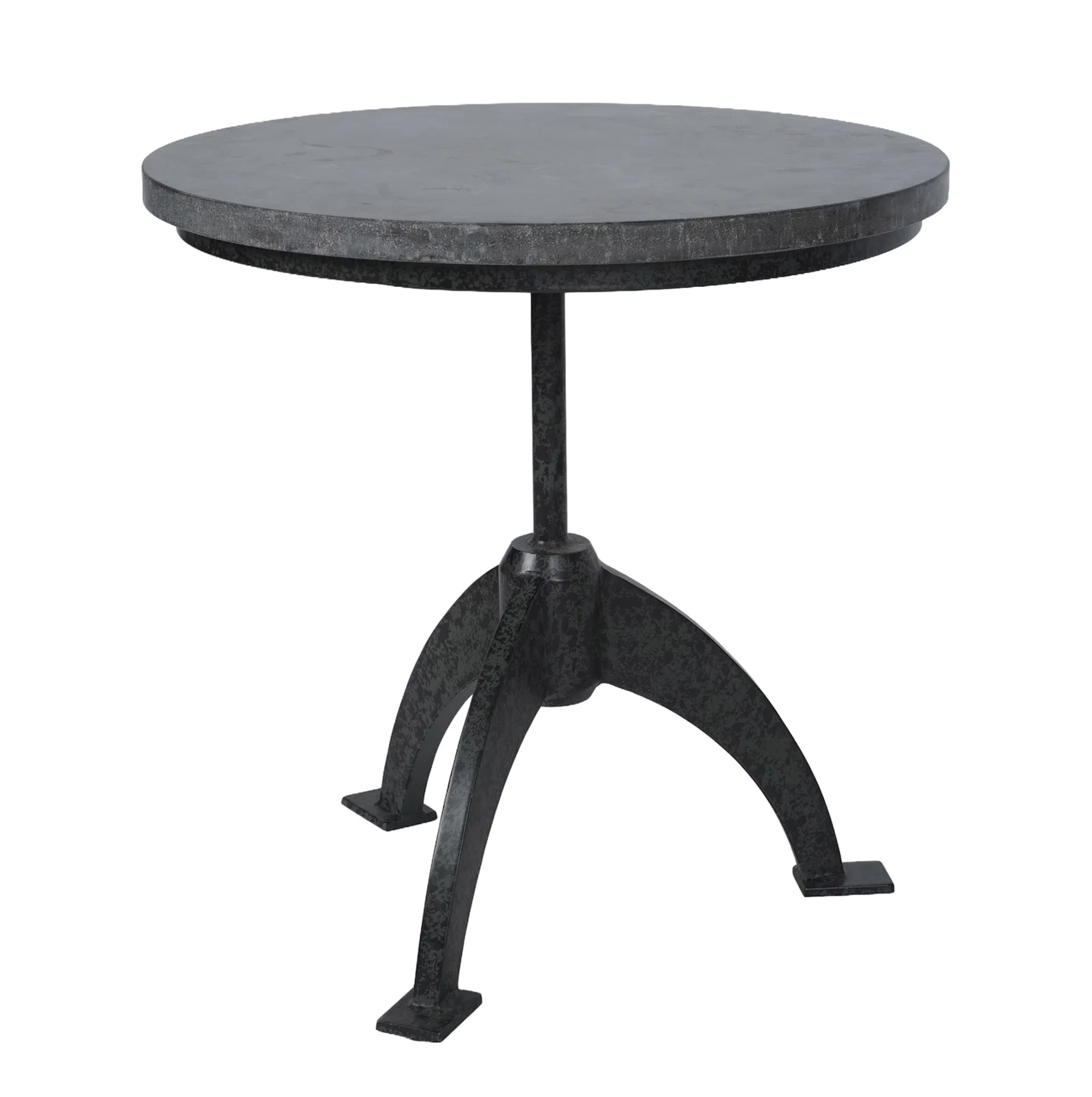 A Restoration Hardware Stone and Metal Cocktail Stand