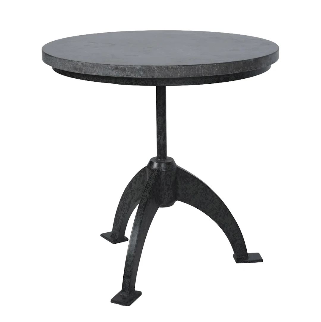 A Restoration Hardware Stone and Metal Cocktail Stand