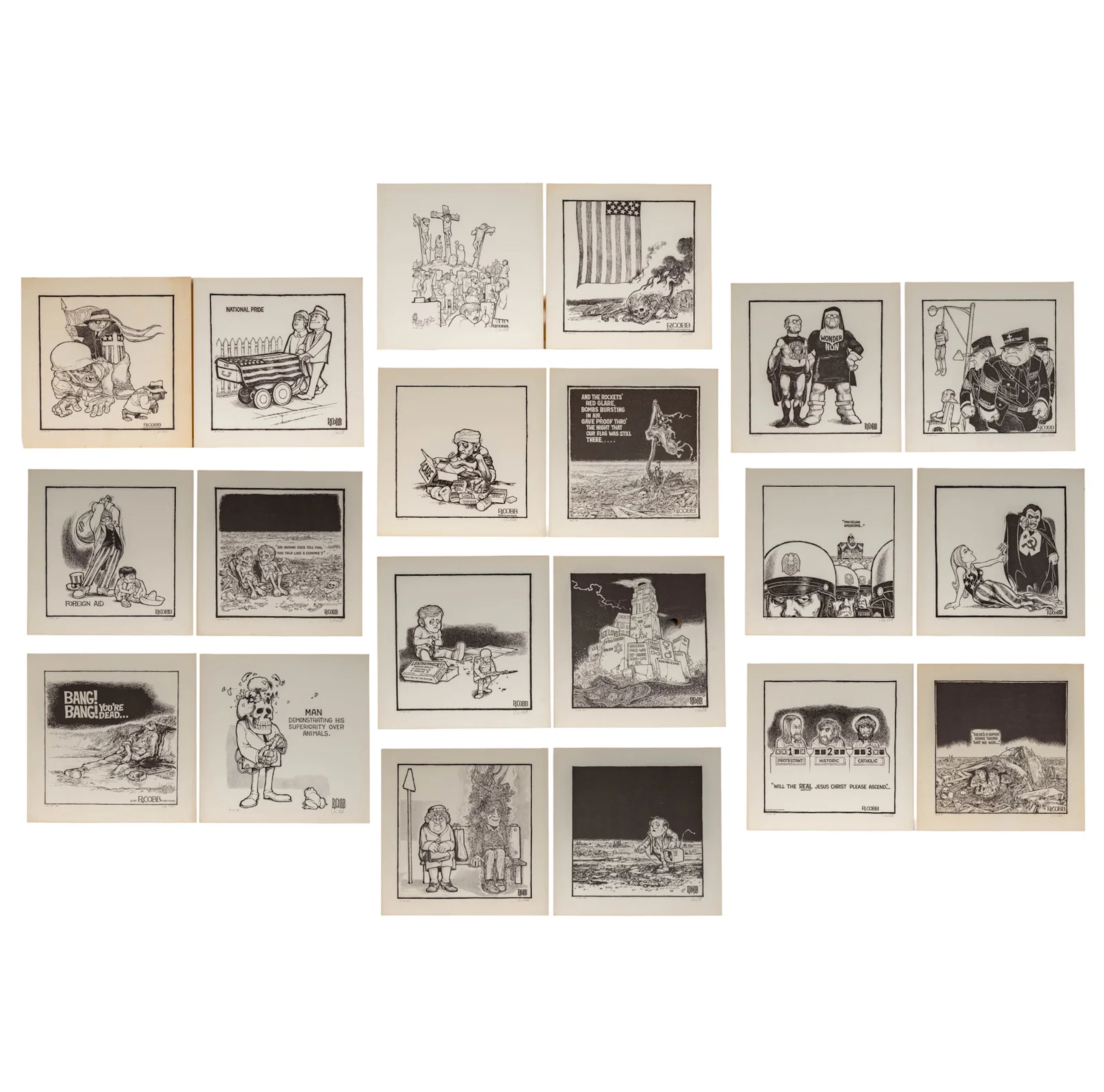 Collection of Ron Cobb Press Cartoons