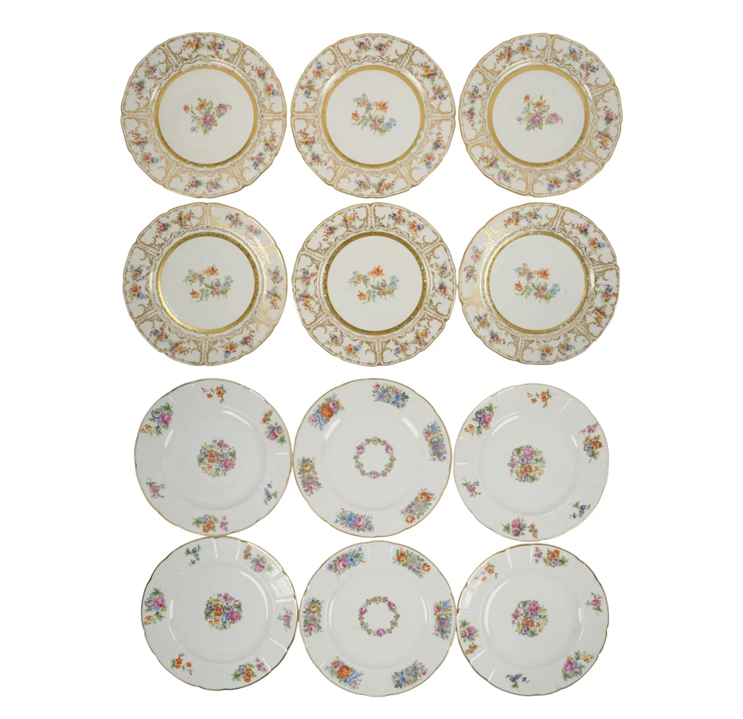 Two Sets of Rosenthal and Limoges Dinner Plates