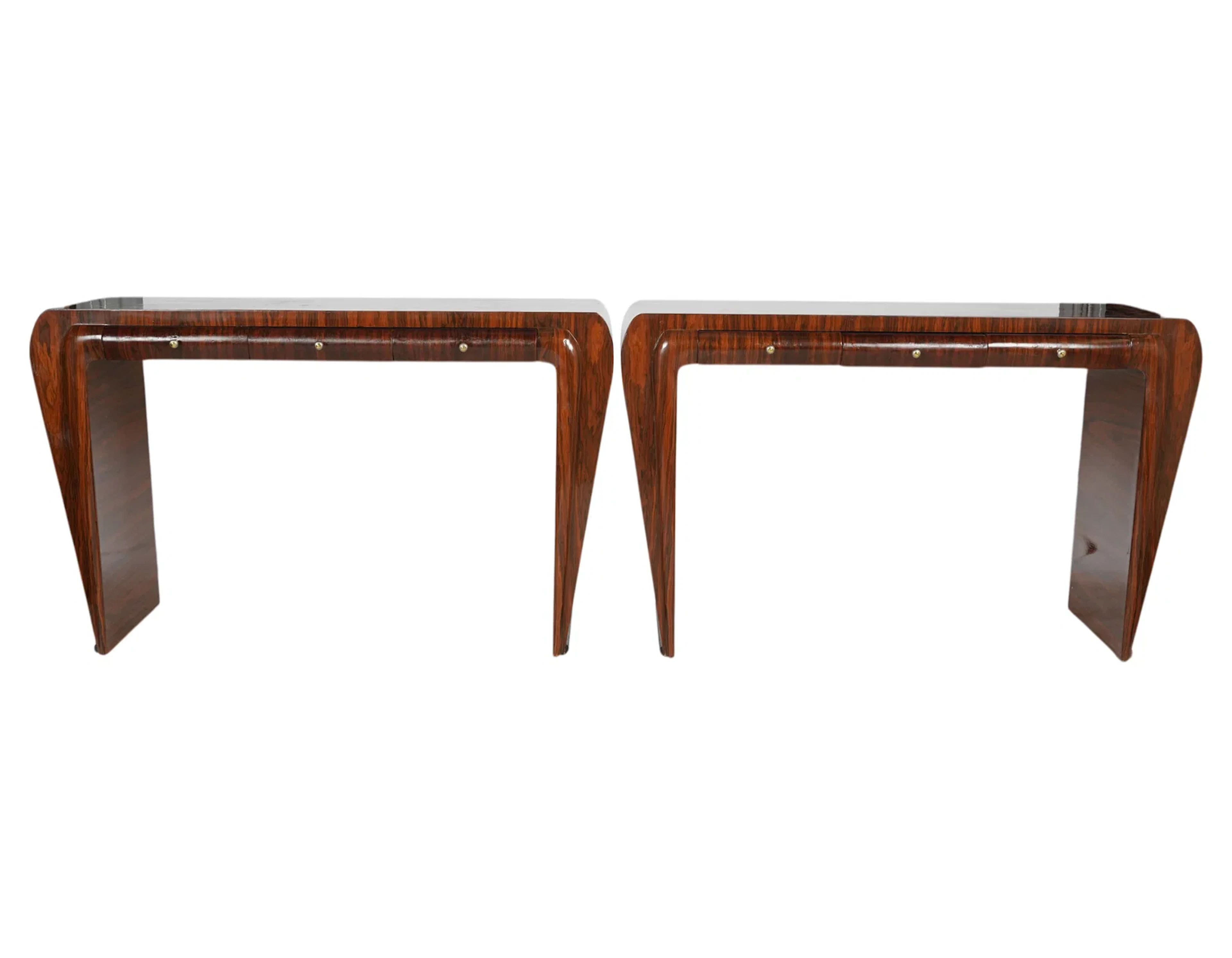 A Pair of Art Deco-Style Console Tables
