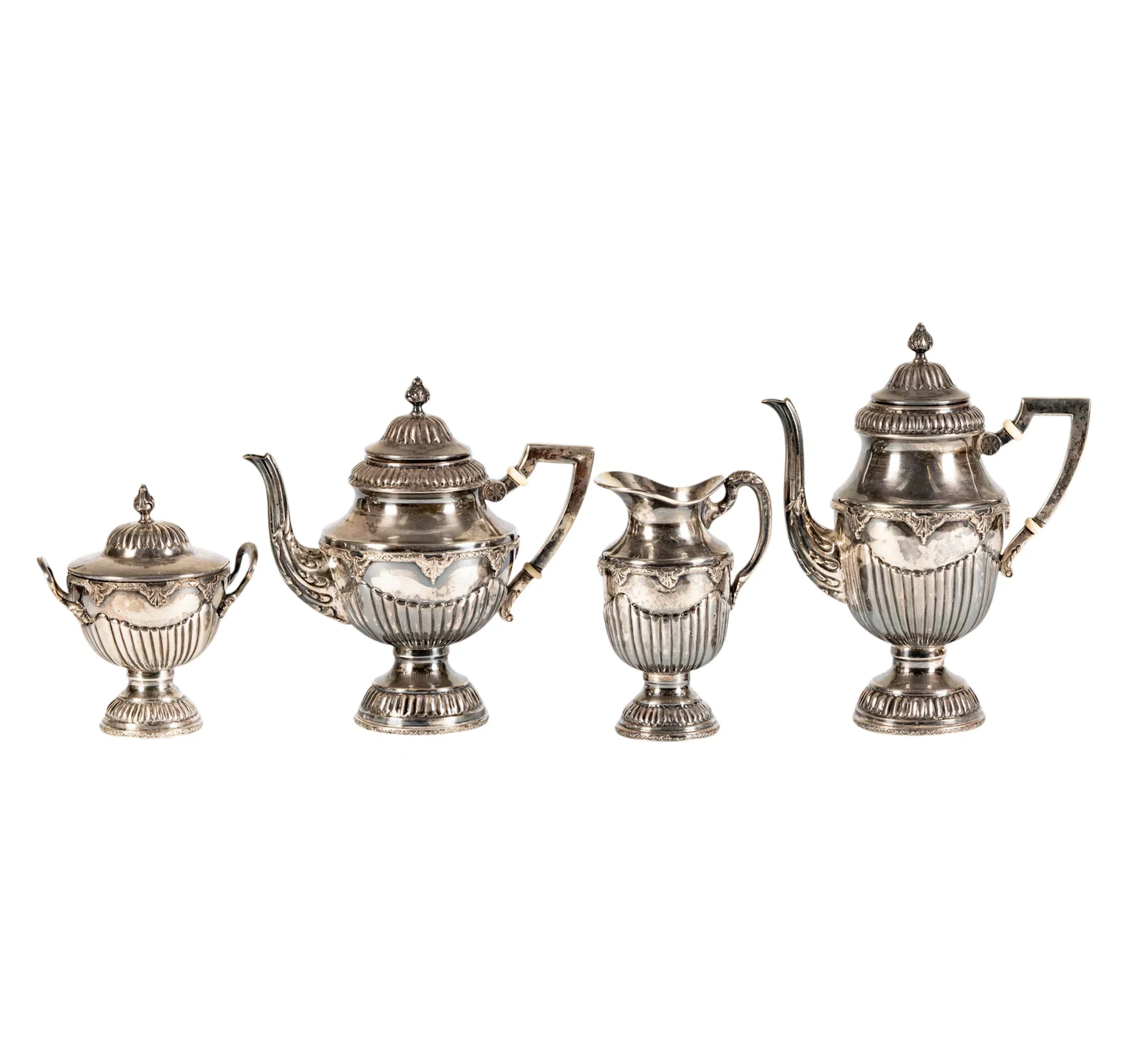 Persian Silver Tea Service