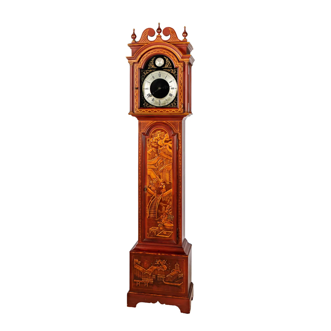 German Chinoiserie Tall Case Clock