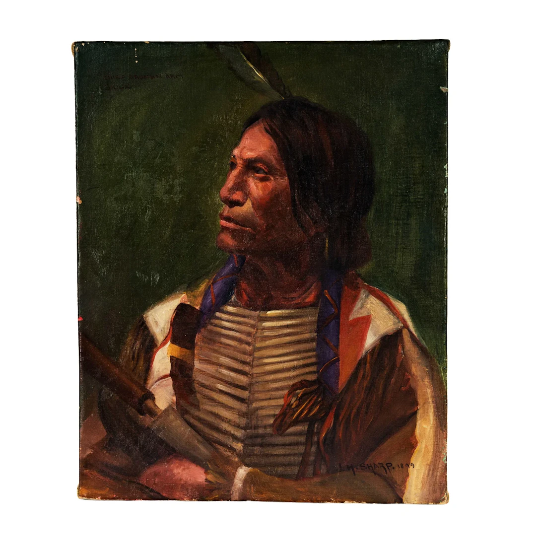 Joseph Henry Sharp, American 1859-1953, Chief Broken Arm - Sioux