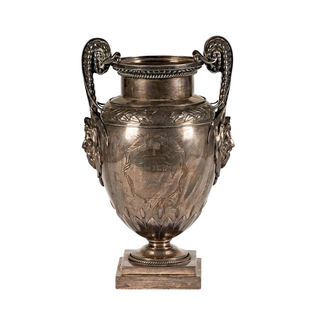 A Tiffany and Co. Sterling Presentation Urn to Captain James T. Watkins