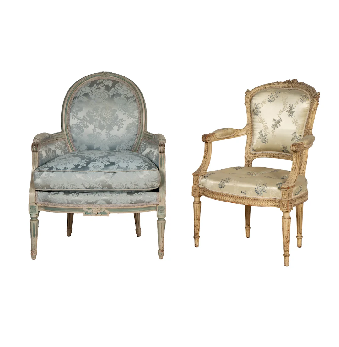 Two Assorted Neoclassical Armchairs